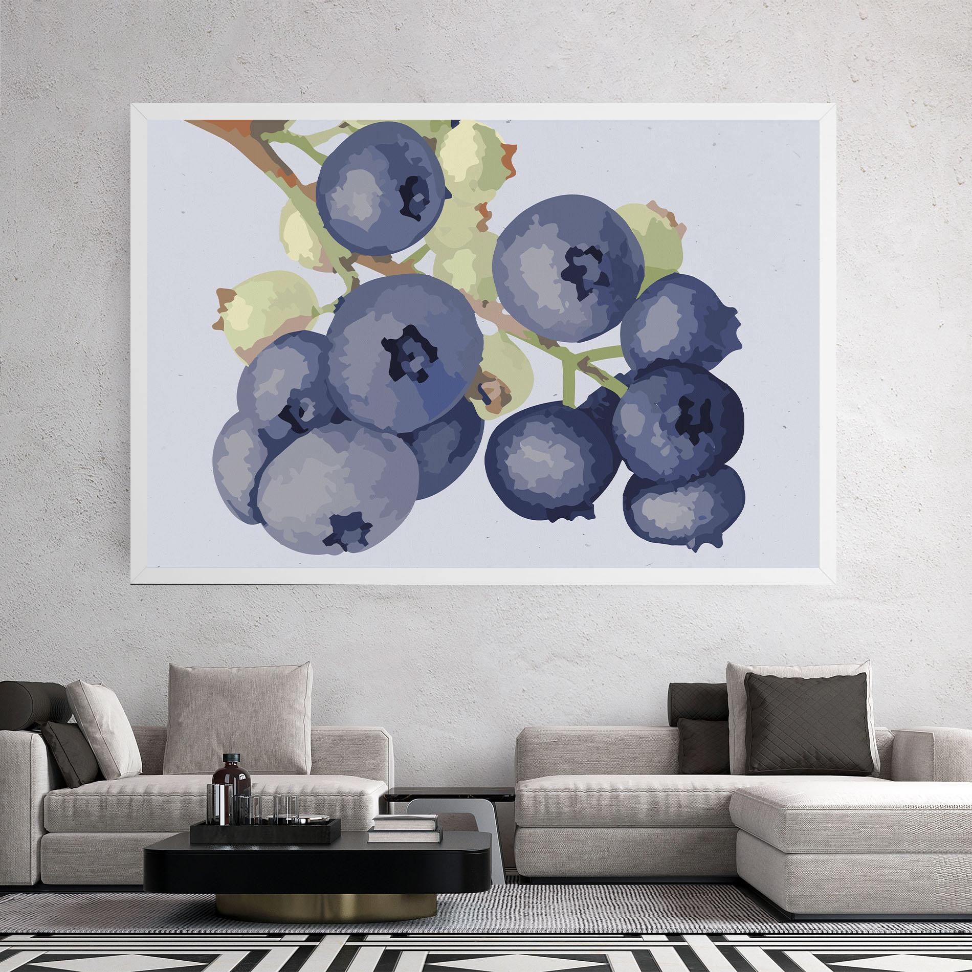 Tablou Canvas Blueberries Art mockup 2