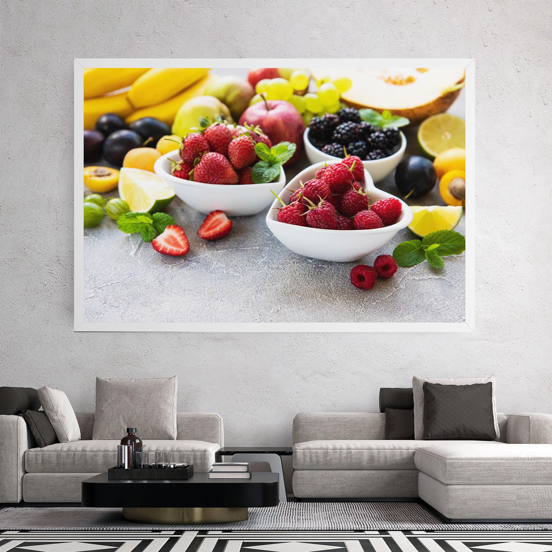 Tablou Canvas Heart Fresh Fruits mockup 2