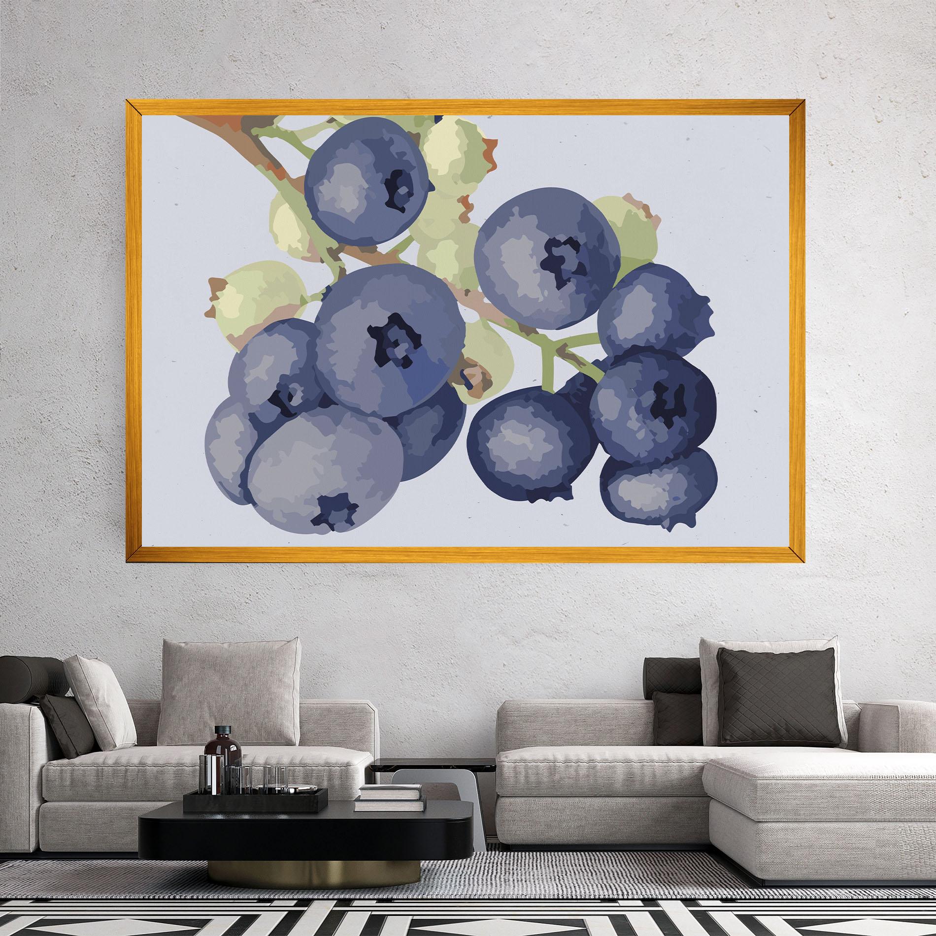 Tablou Canvas Blueberries Art mockup 2
