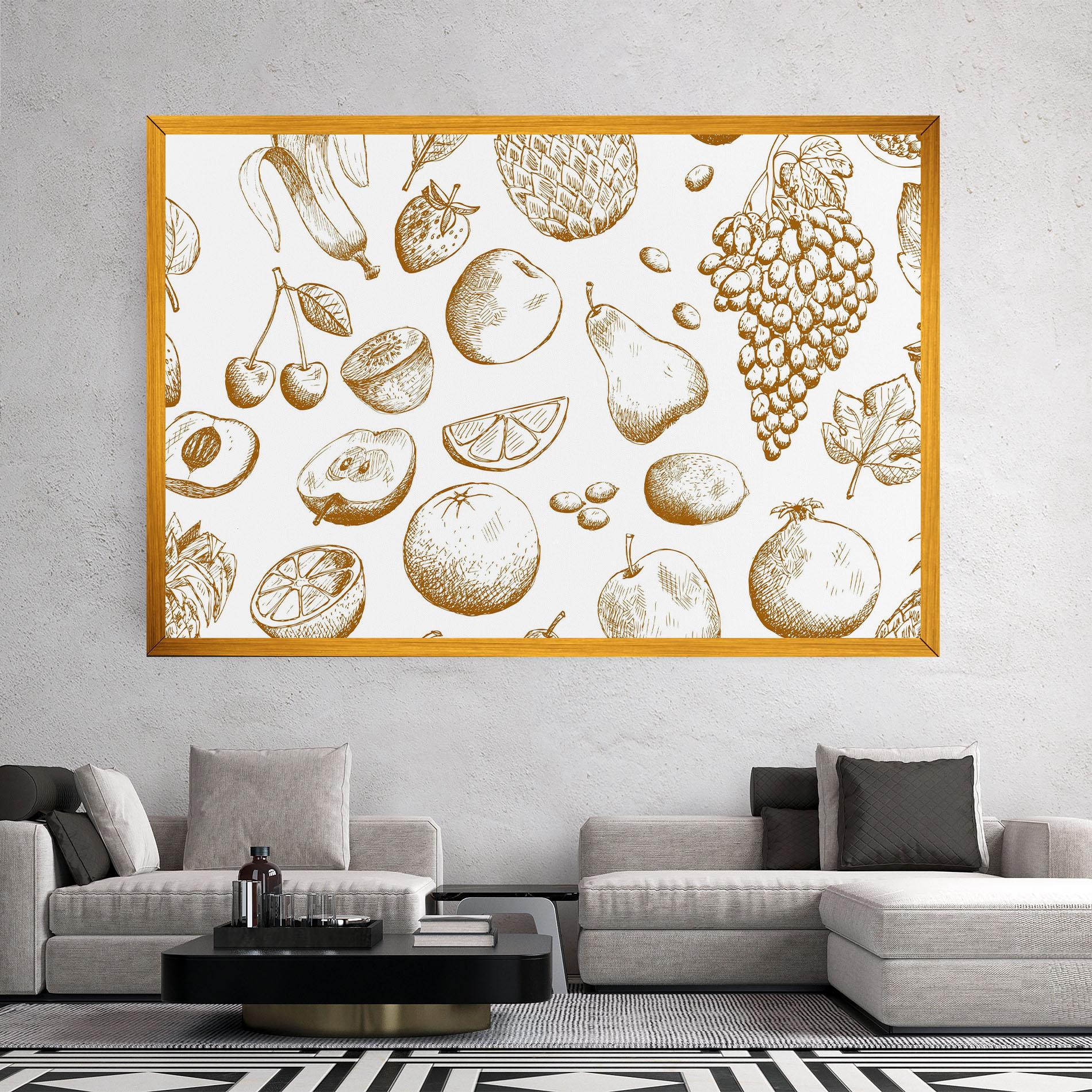 Tablou Canvas Floating Fruits mockup 2