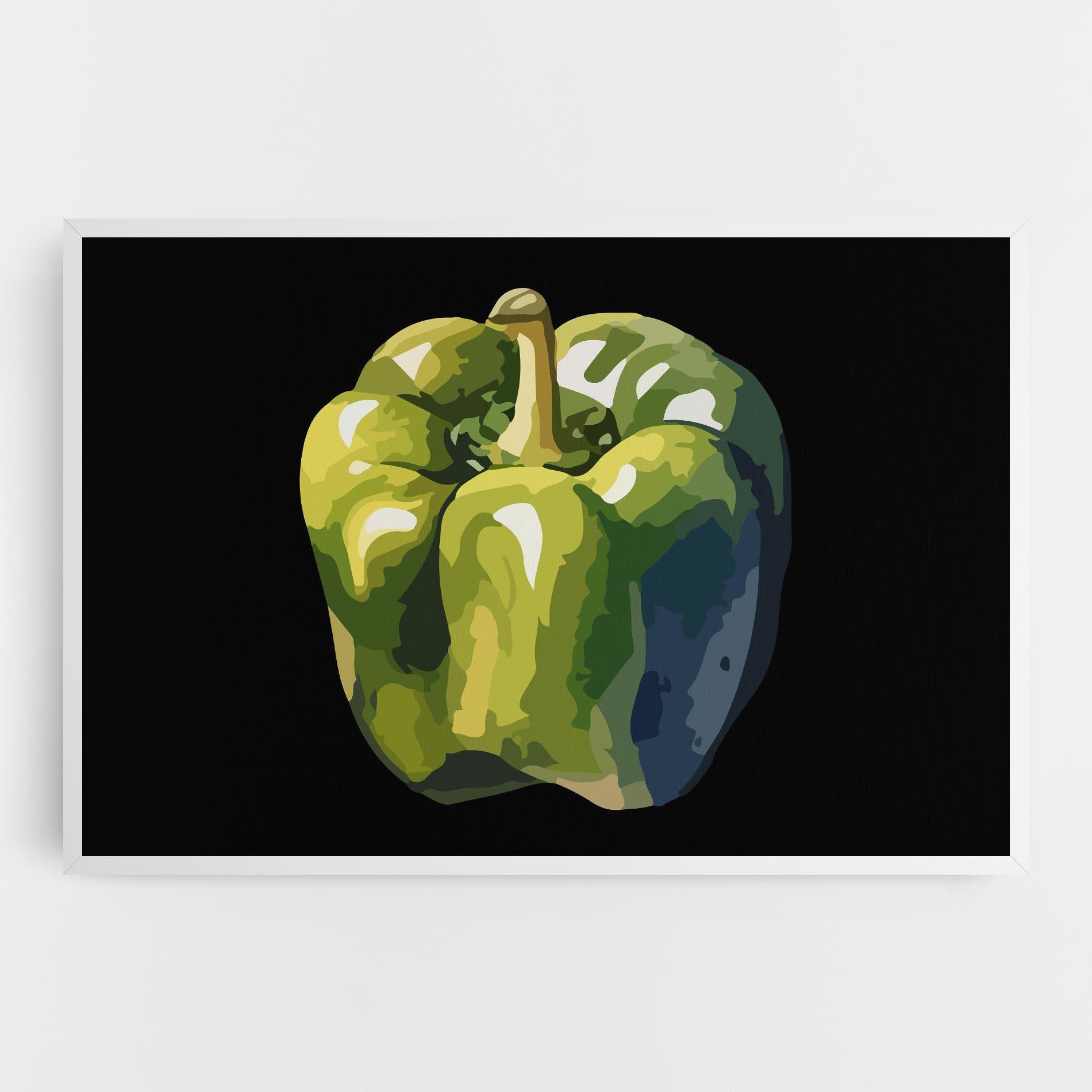 Tablou Canvas Bellpepper Green Grey mockup 0