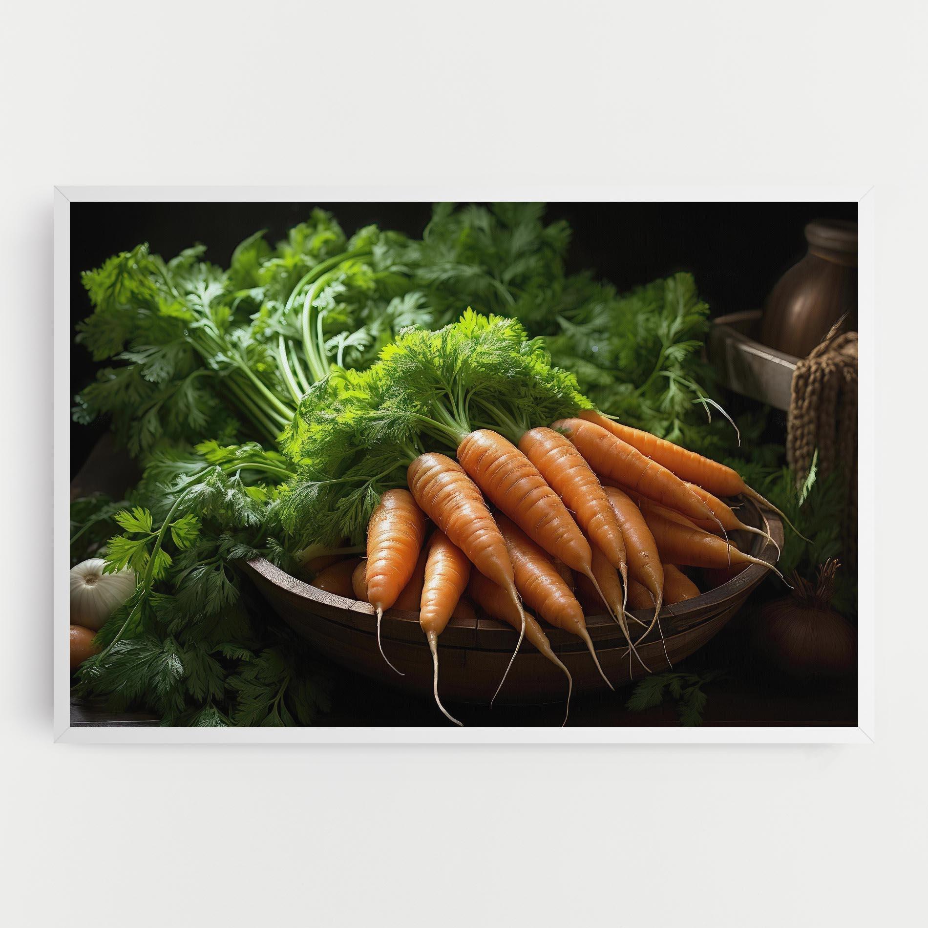 Tablou Canvas Fresh Carrots Basket mockup 0