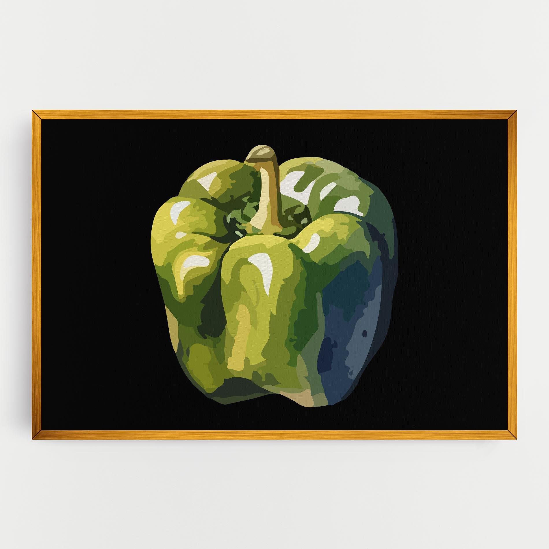 Tablou Canvas Bellpepper Green Grey mockup 0