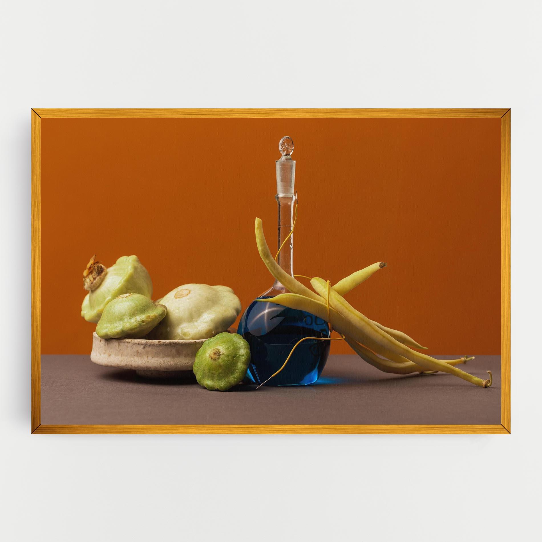 Tablou Canvas Vegetables Blue Liquid mockup 0