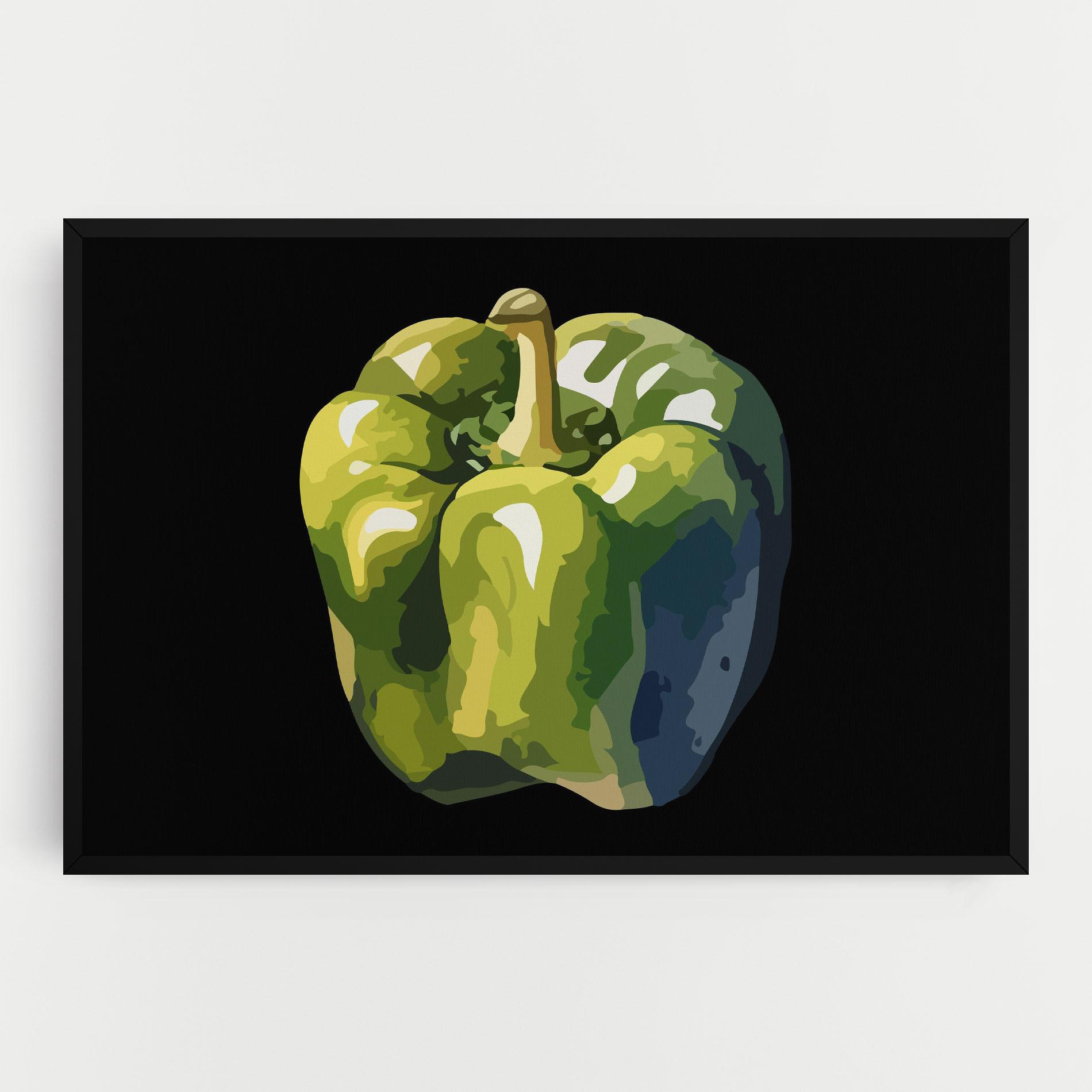 Tablou Canvas Bellpepper Green Grey mockup 0