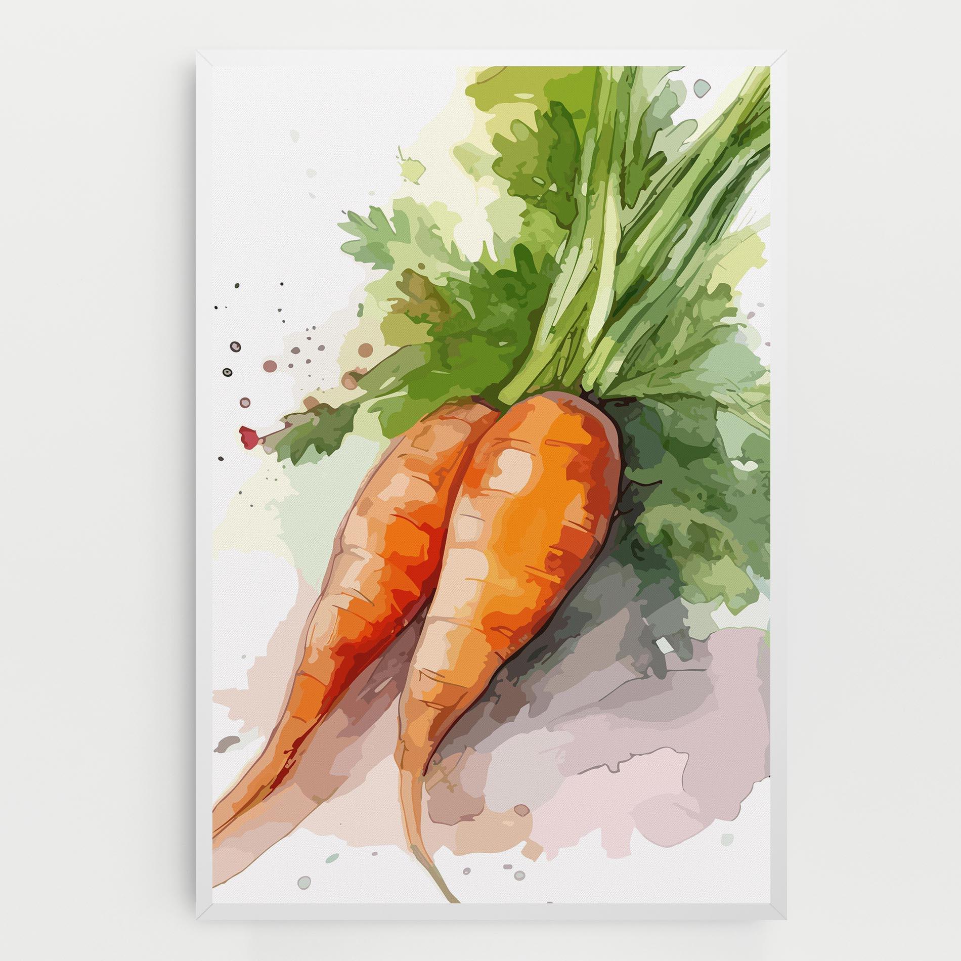Tablou Canvas Carrot Watercolor mockup 0