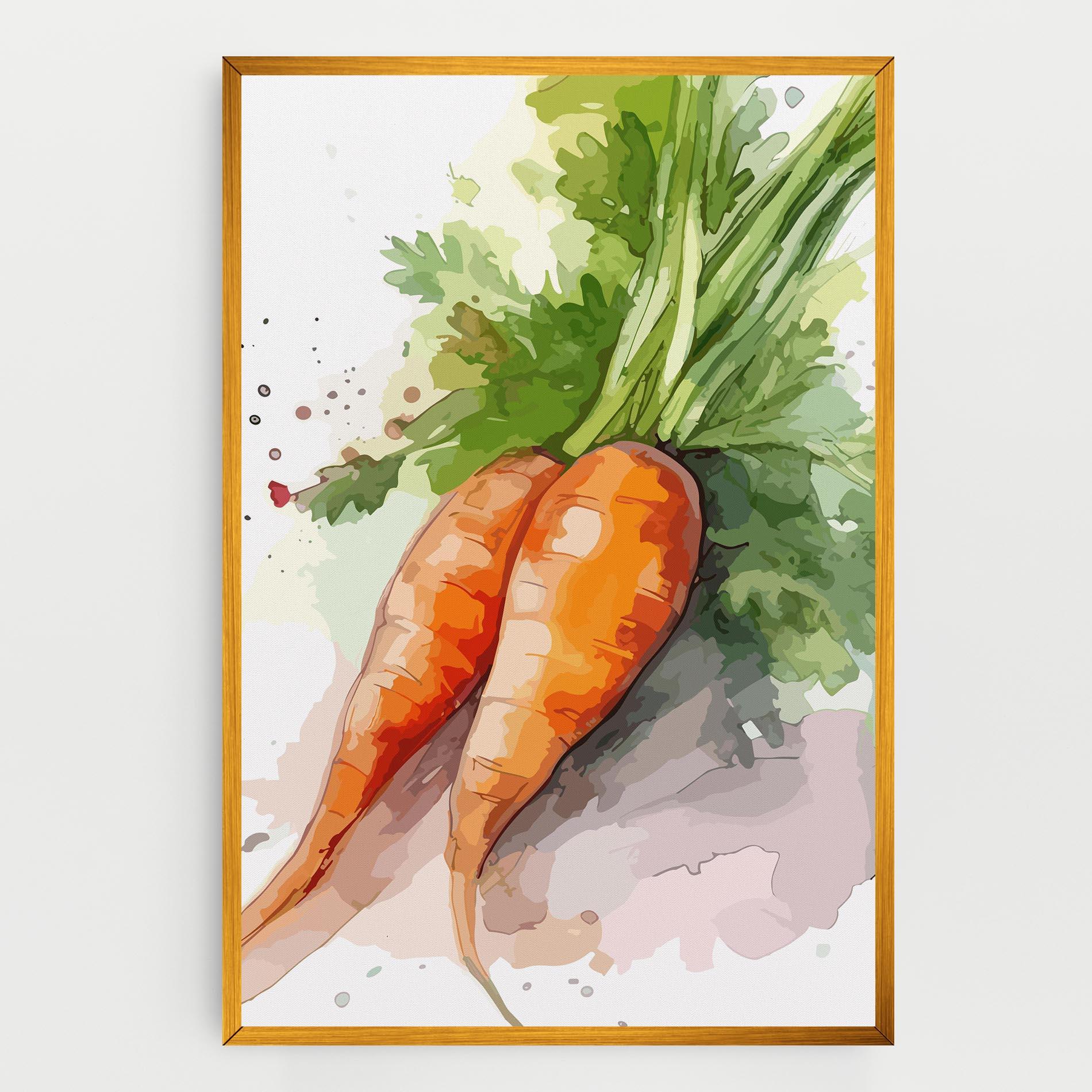 Tablou Canvas Carrot Watercolor mockup 0