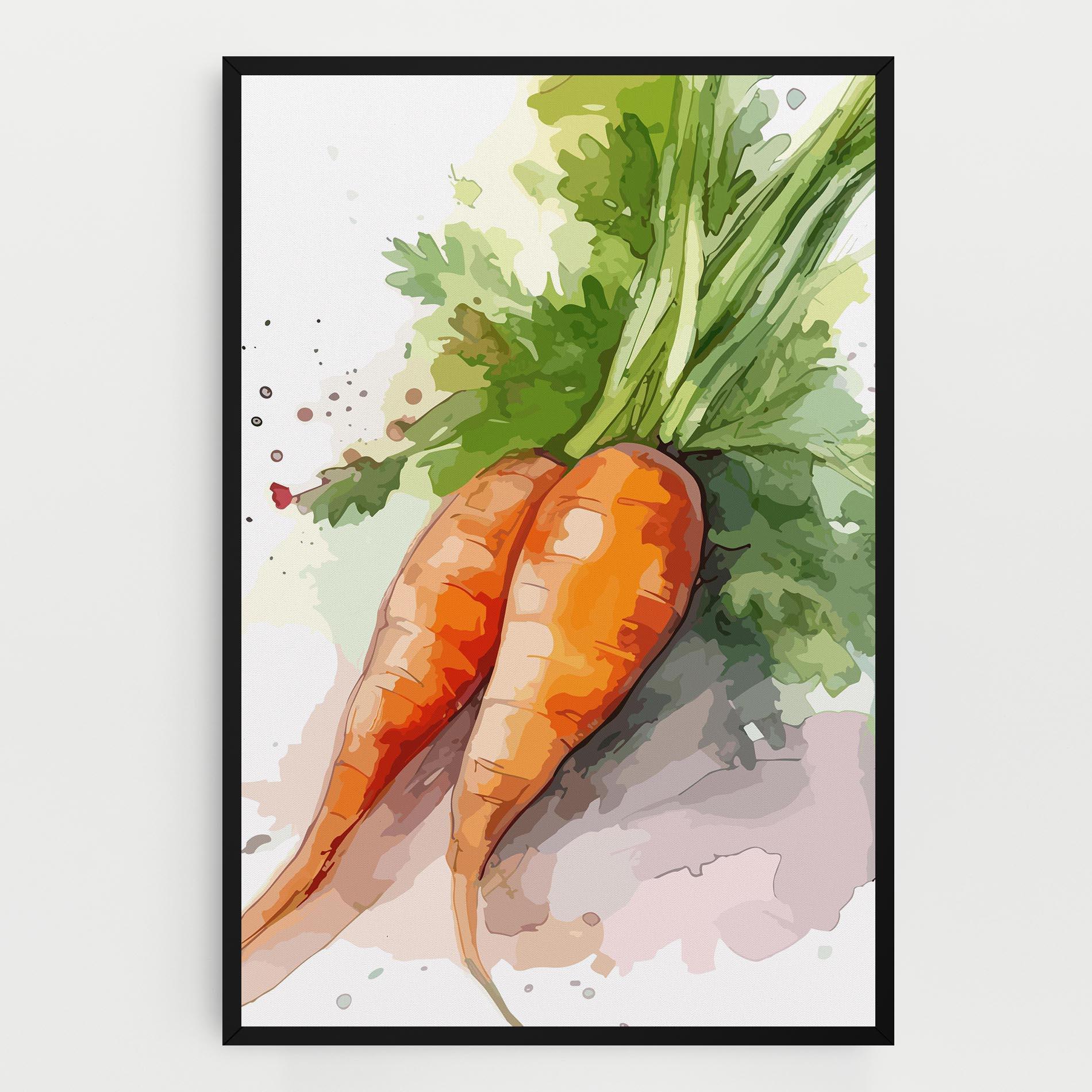 Tablou Canvas Carrot Watercolor mockup 0
