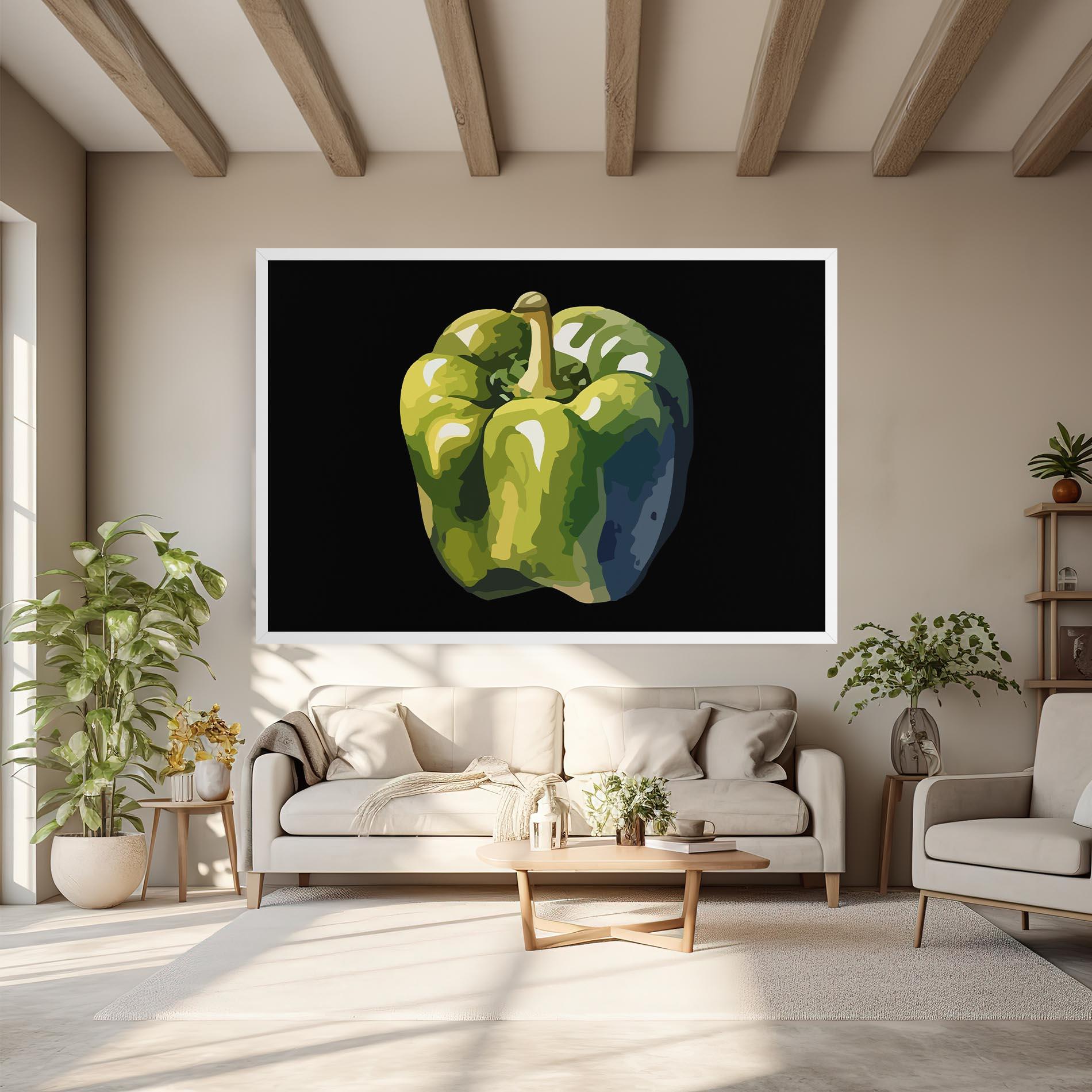 Tablou Canvas Bellpepper Green Grey mockup 6