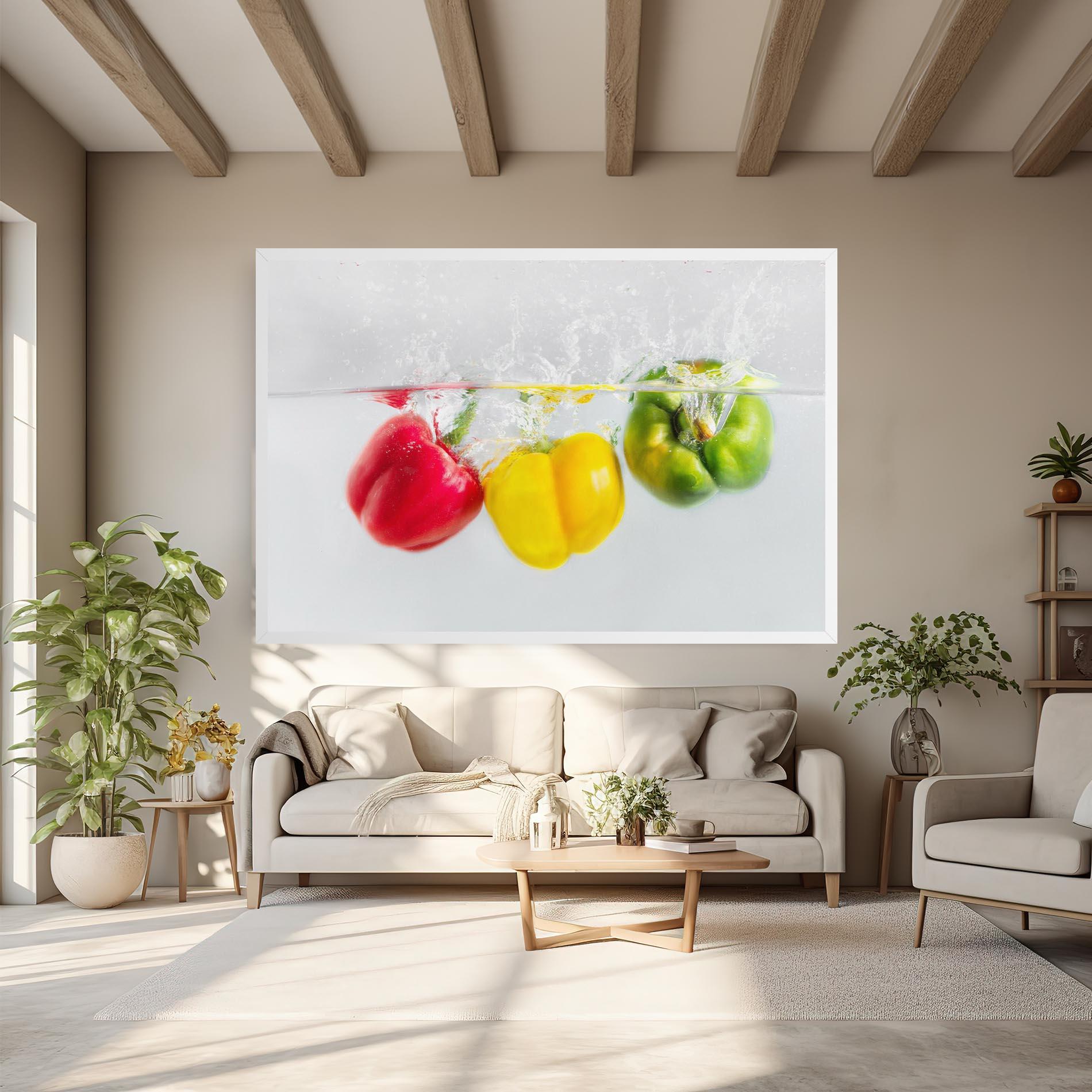 Tablou Canvas Bellpepper In Water mockup 6