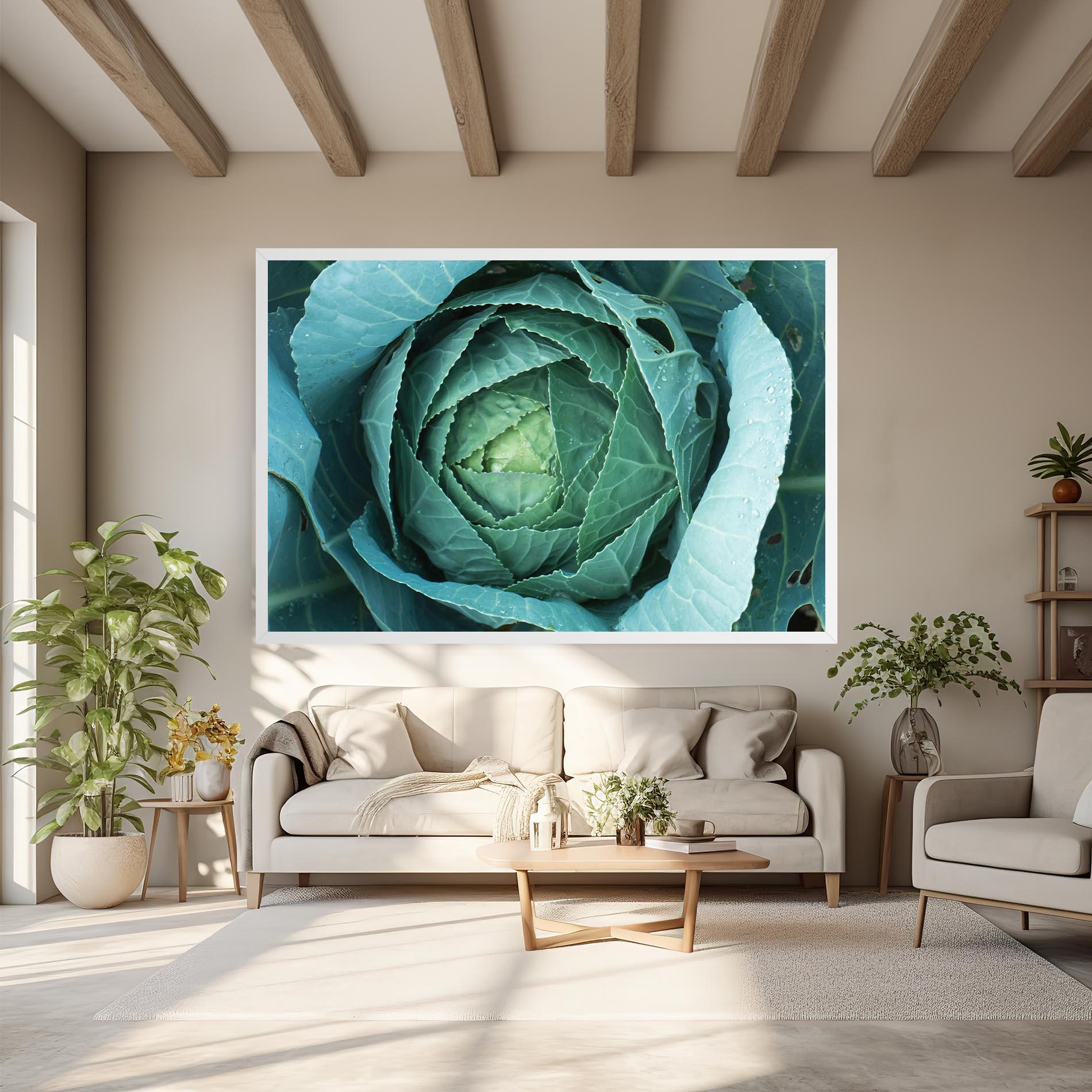 Tablou Canvas Blue Lettuce mockup 6