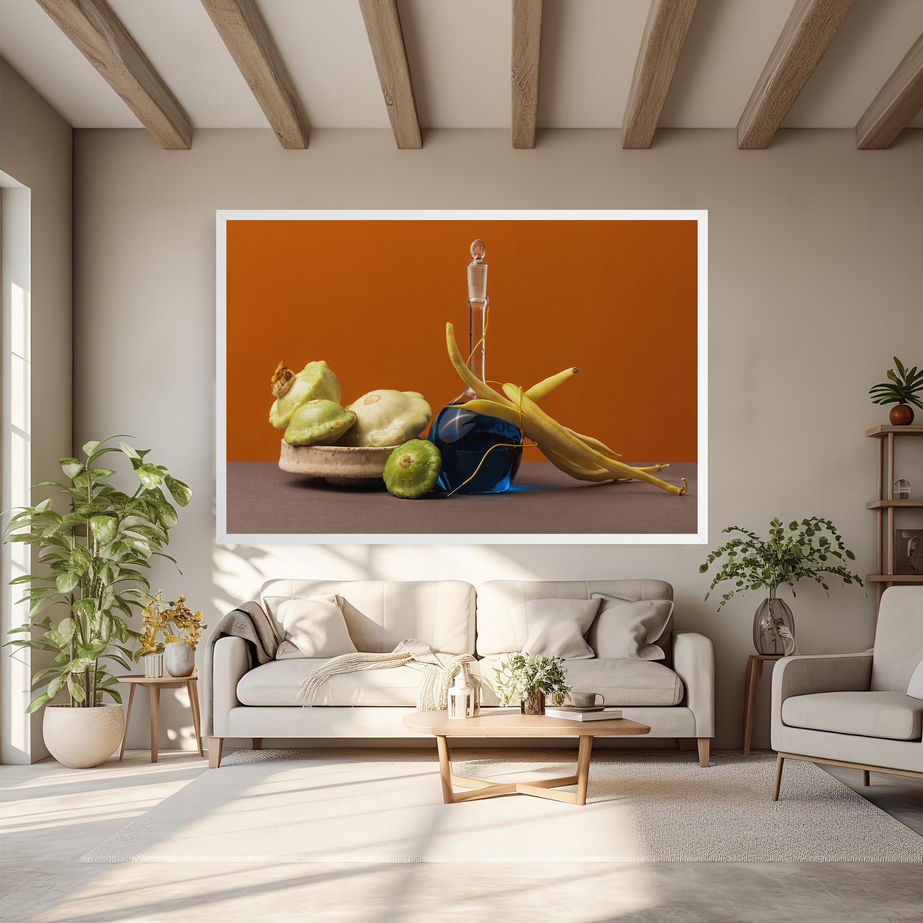 Tablou Canvas Vegetables Blue Liquid mockup 6