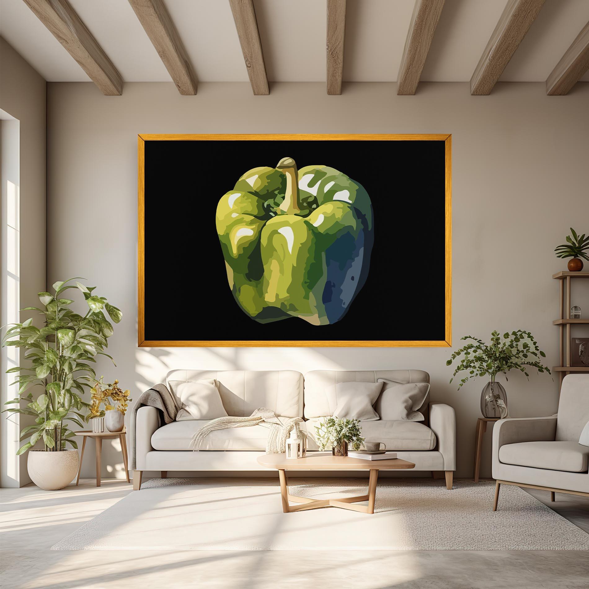 Tablou Canvas Bellpepper Green Grey mockup 6