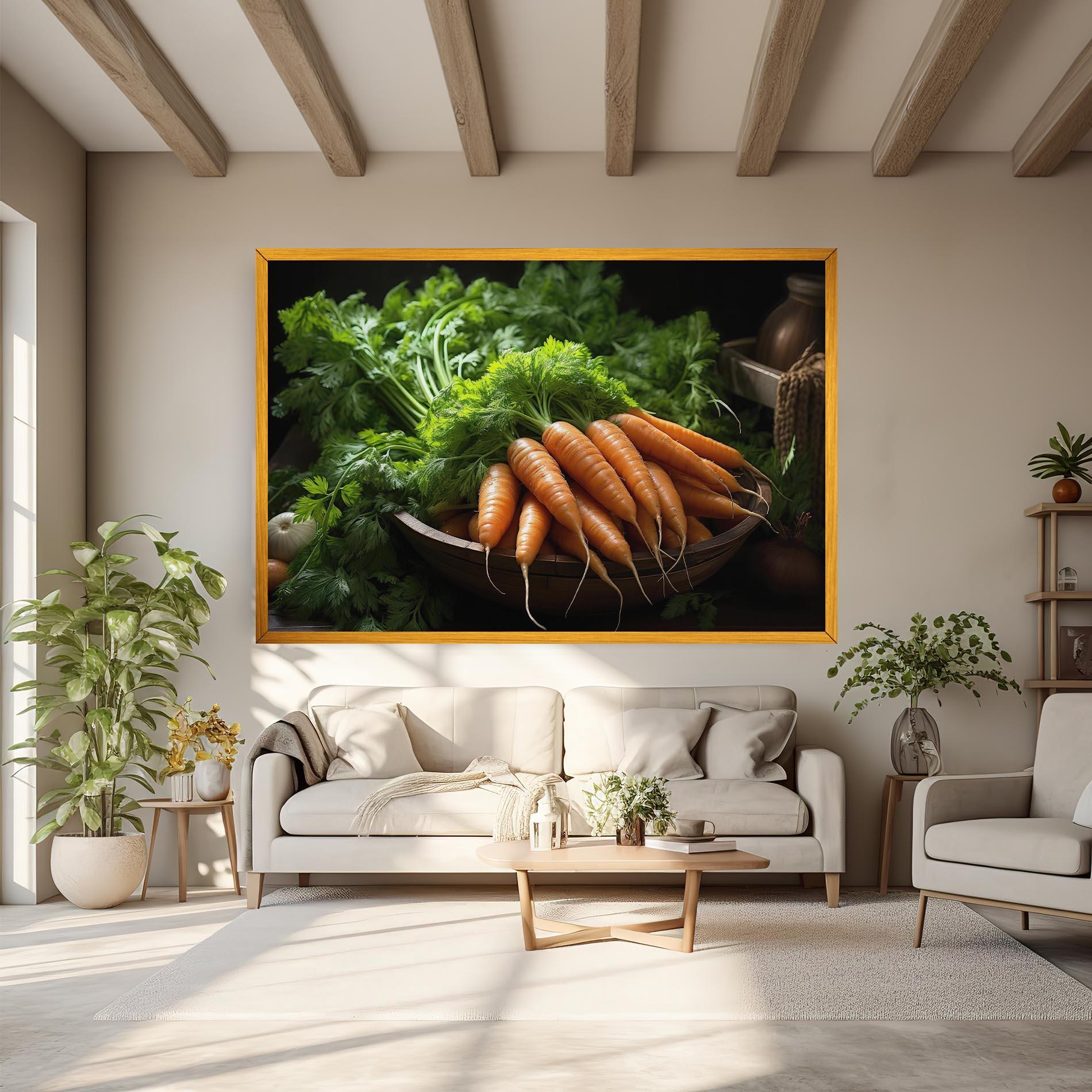 Tablou Canvas Fresh Carrots Basket mockup 6