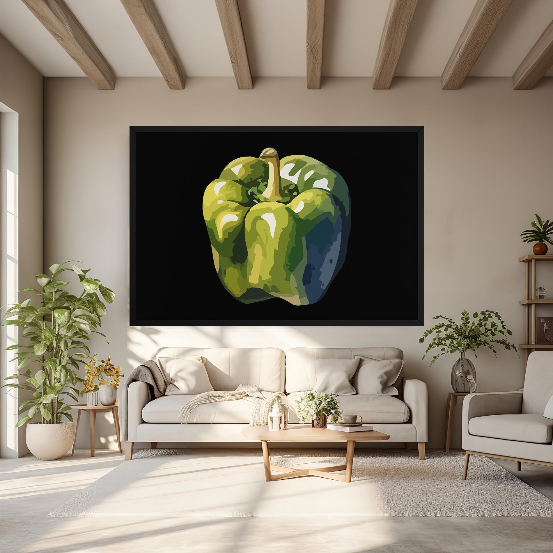 Tablou Canvas Bellpepper Green Grey mockup 6