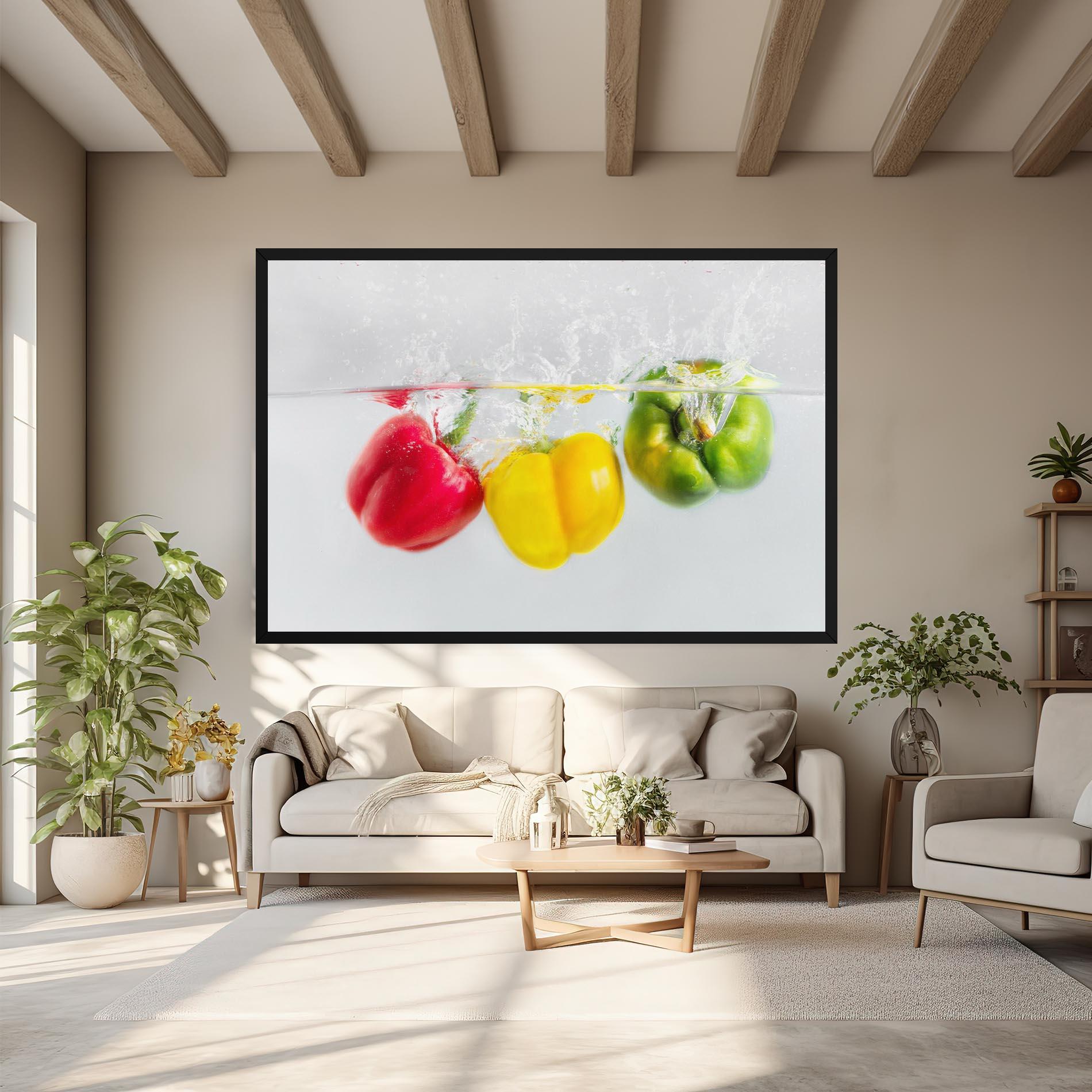 Tablou Canvas Bellpepper In Water mockup 6