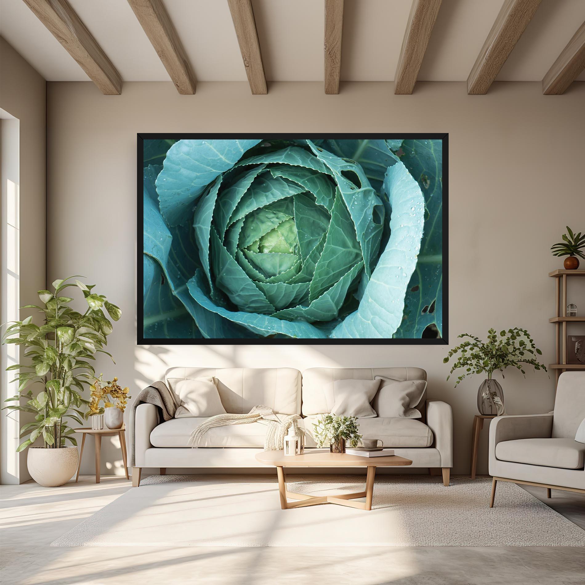 Tablou Canvas Blue Lettuce mockup 6