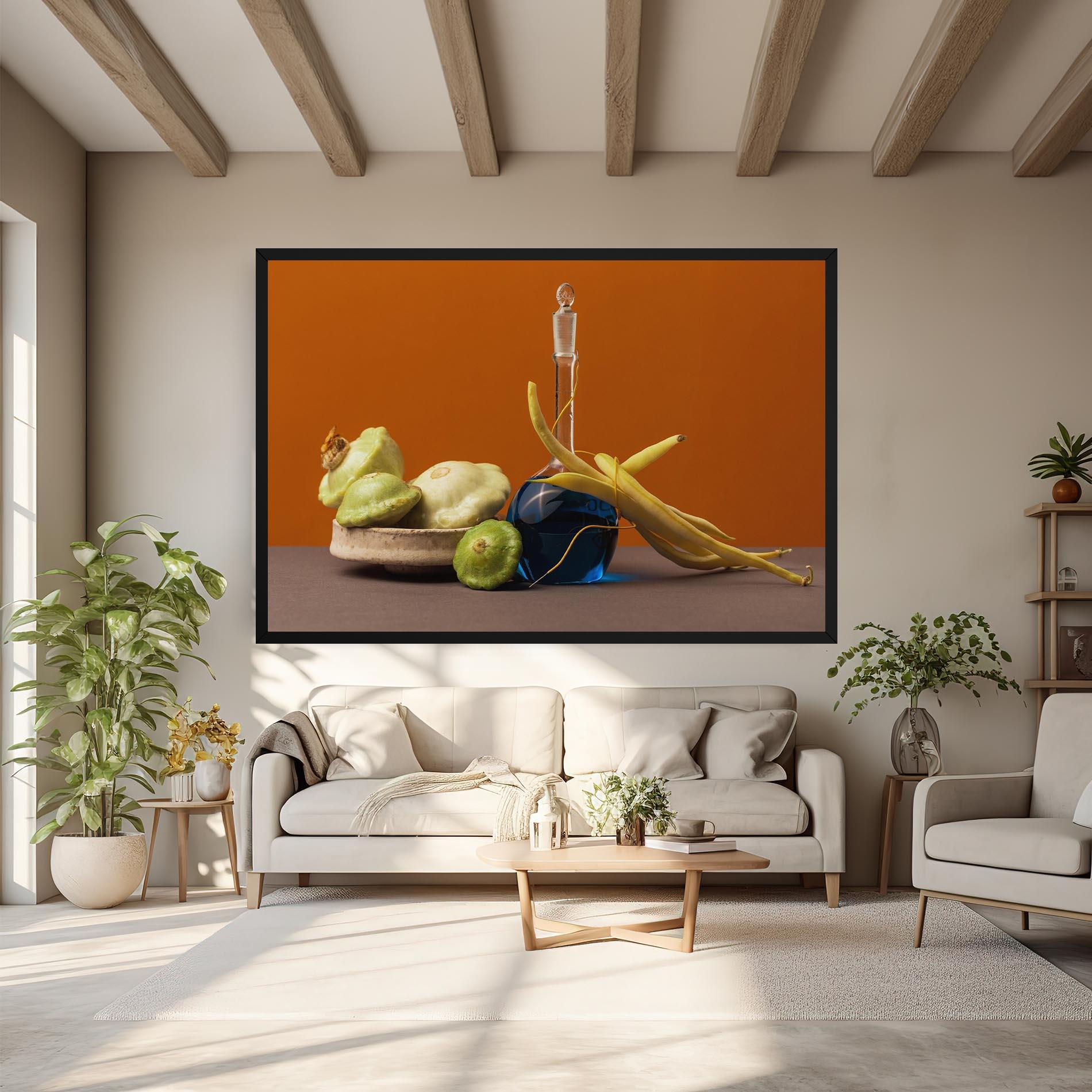 Tablou Canvas Vegetables Blue Liquid mockup 6