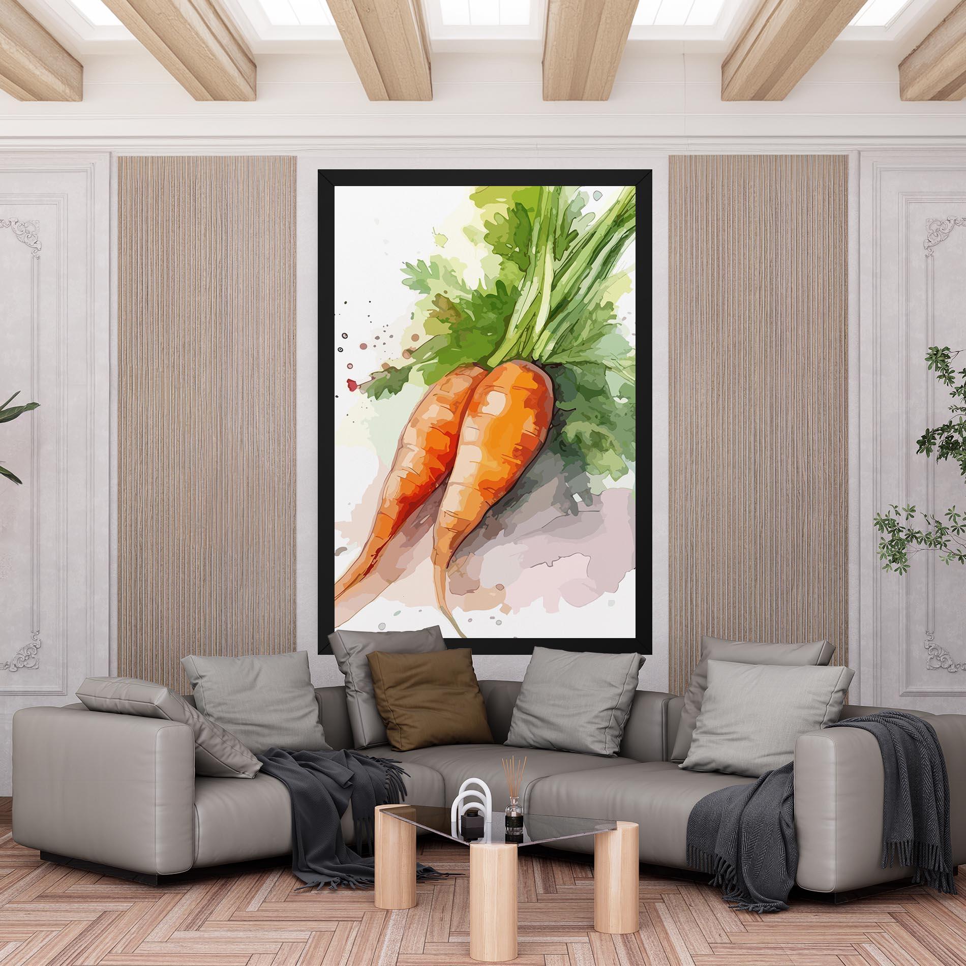 Tablou Canvas Carrot Watercolor mockup 6