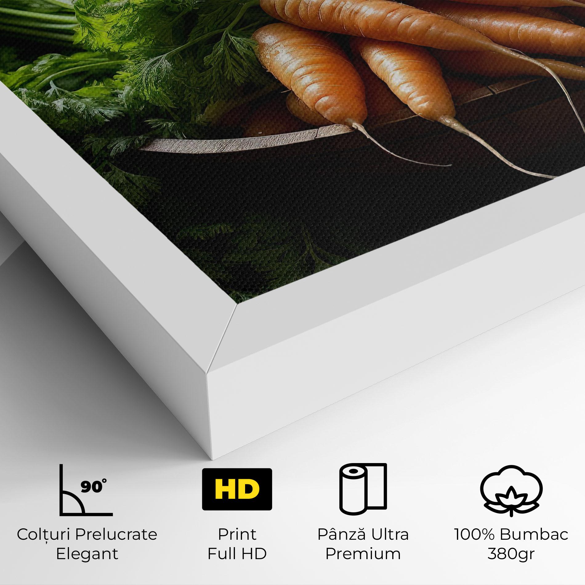 Tablou Canvas Fresh Carrots Basket mockup 4