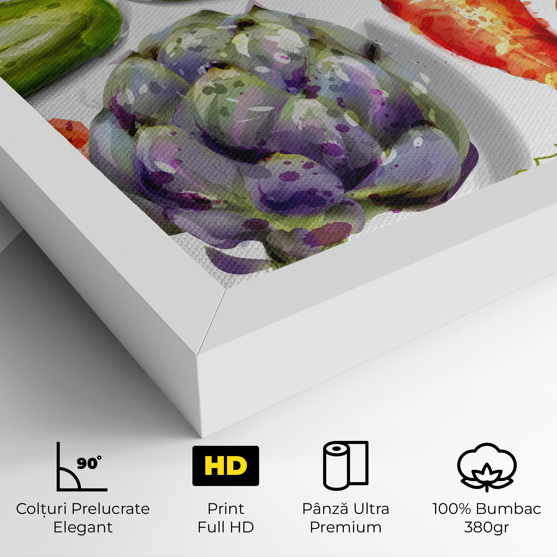 Tablou Canvas Watercolor Vegetables mockup 4