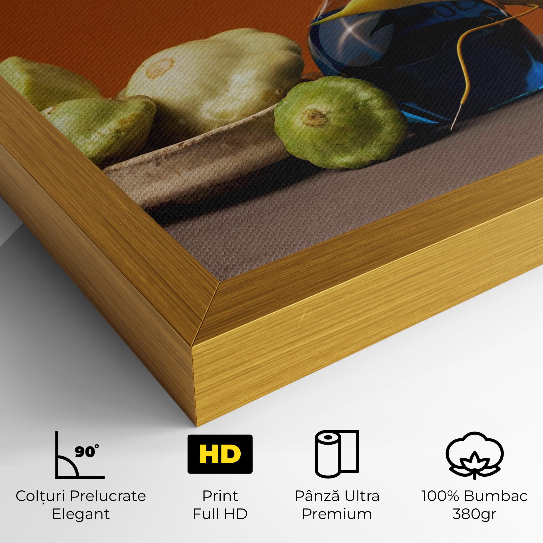 Tablou Canvas Vegetables Blue Liquid mockup 4