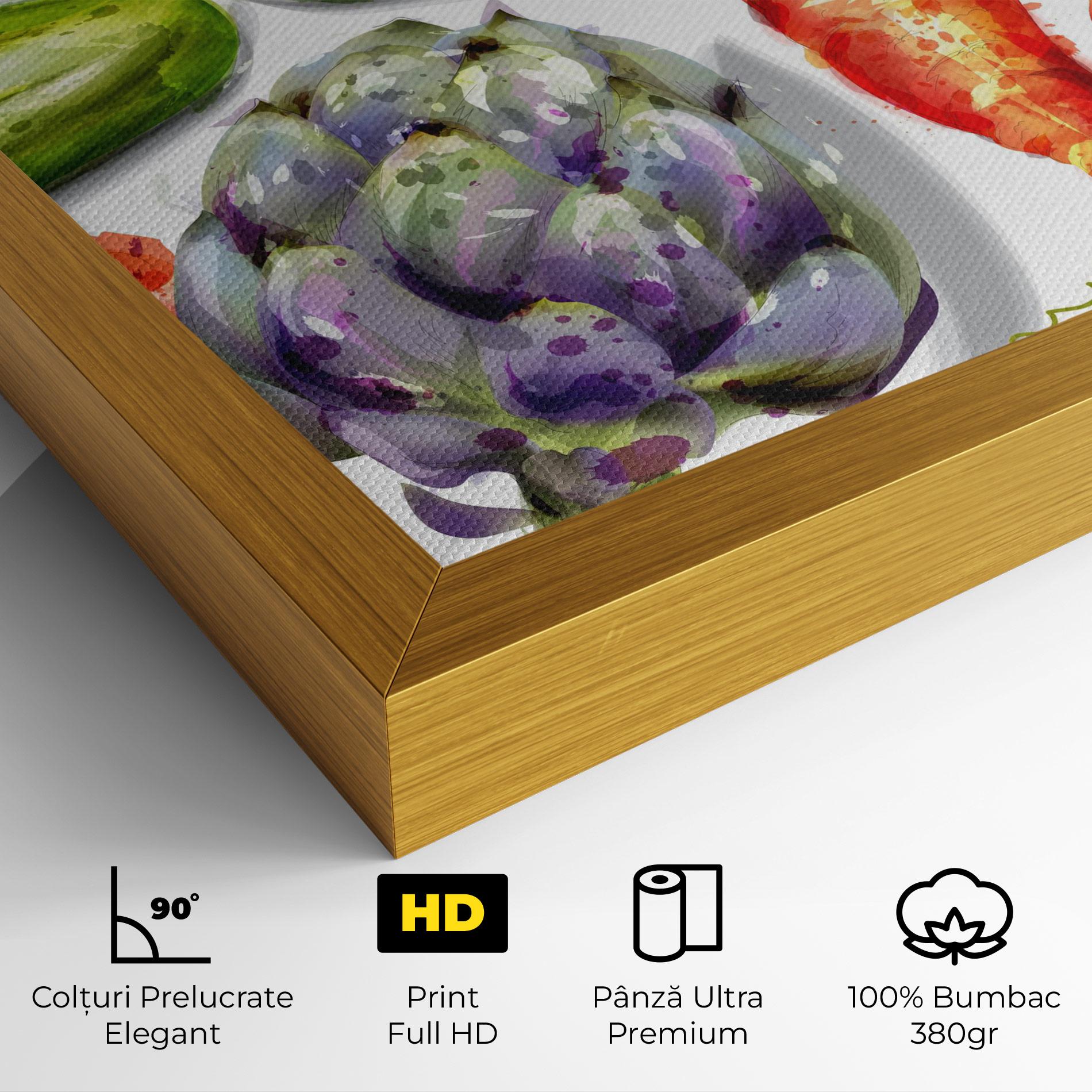 Tablou Canvas Watercolor Vegetables mockup 4