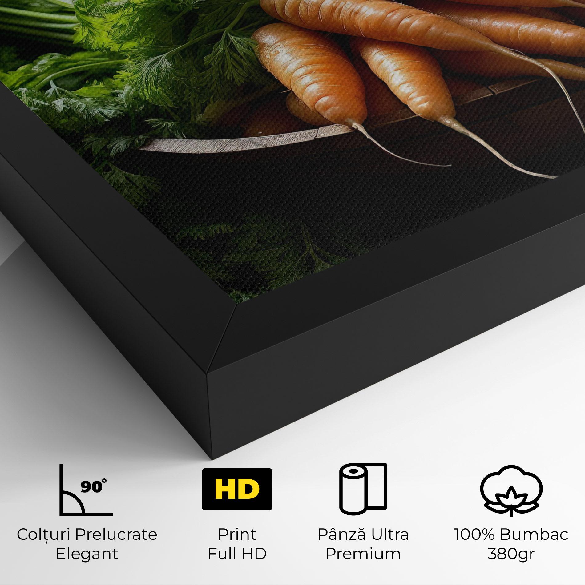 Tablou Canvas Fresh Carrots Basket mockup 4
