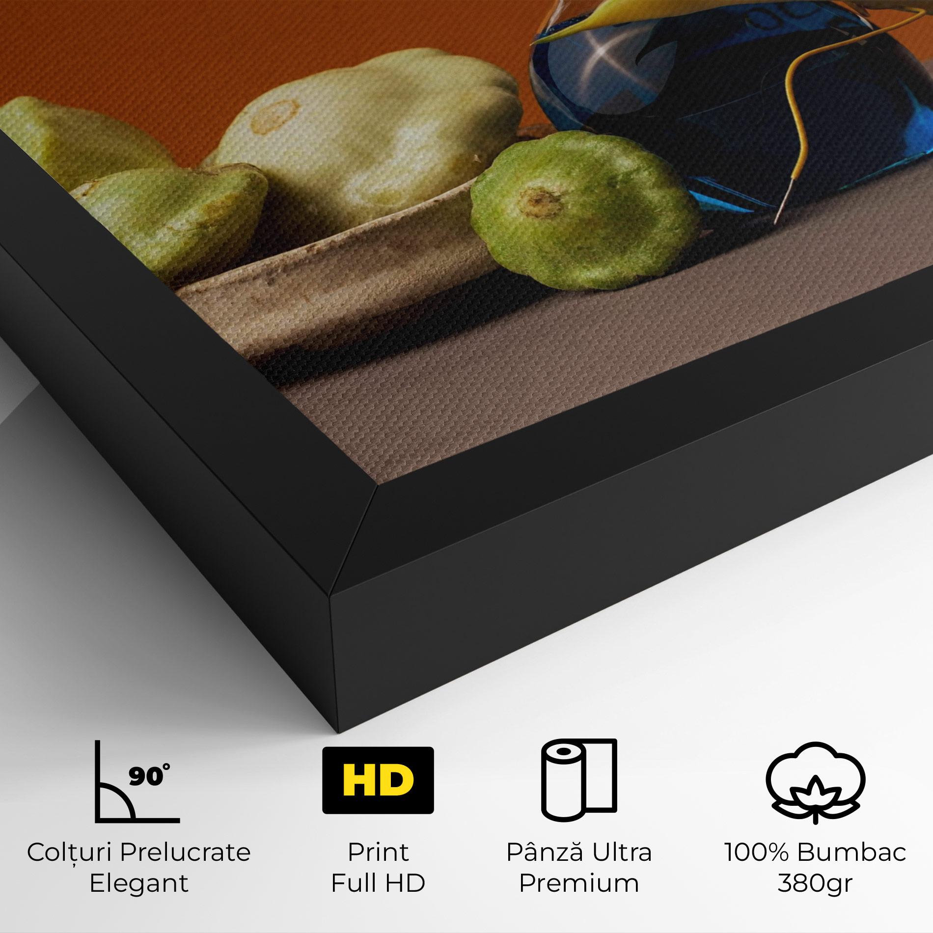 Tablou Canvas Vegetables Blue Liquid mockup 4