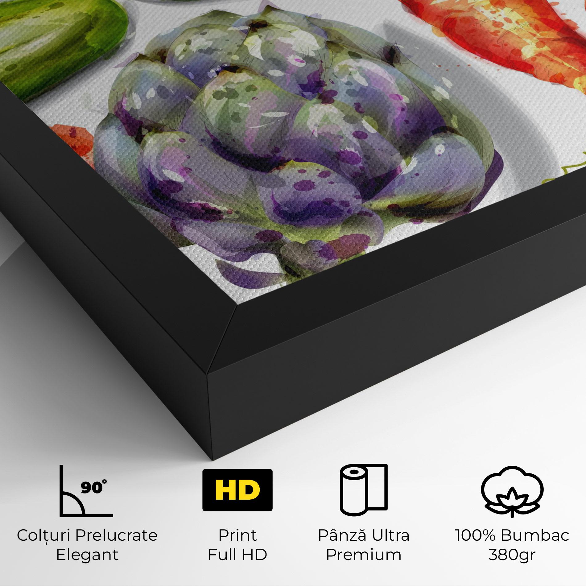 Tablou Canvas Watercolor Vegetables mockup 4