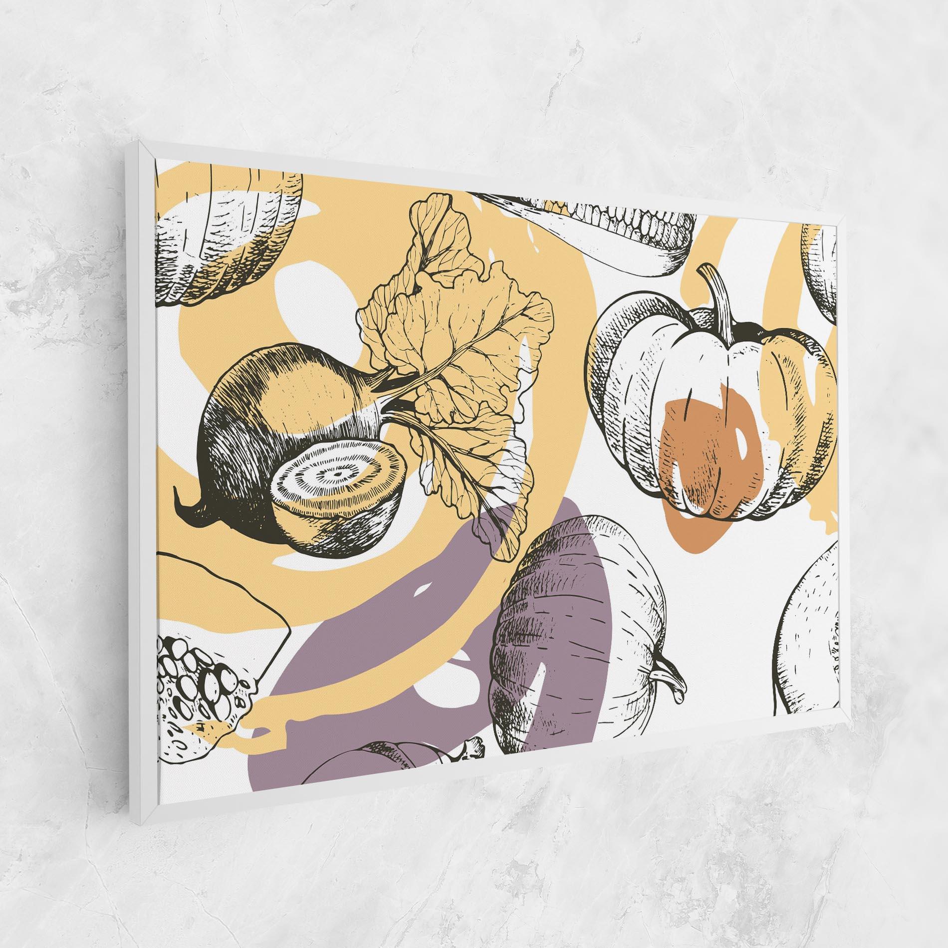 Tablou Canvas Cream Vegetables Art mockup 1