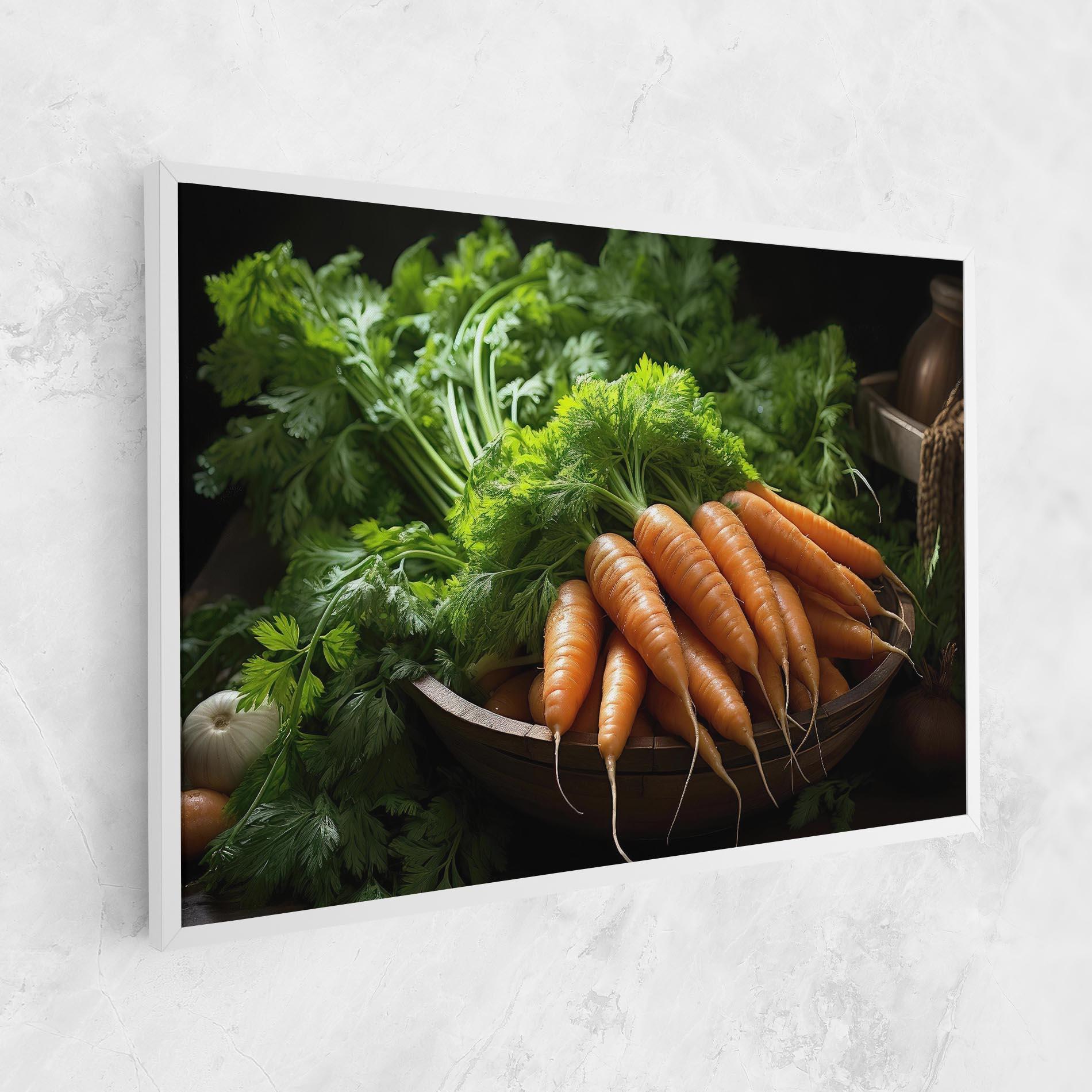 Tablou Canvas Fresh Carrots Basket mockup 1