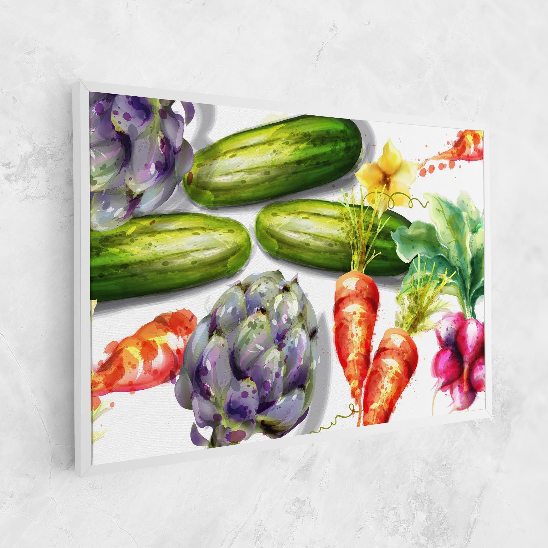 Tablou Canvas Watercolor Vegetables mockup 1
