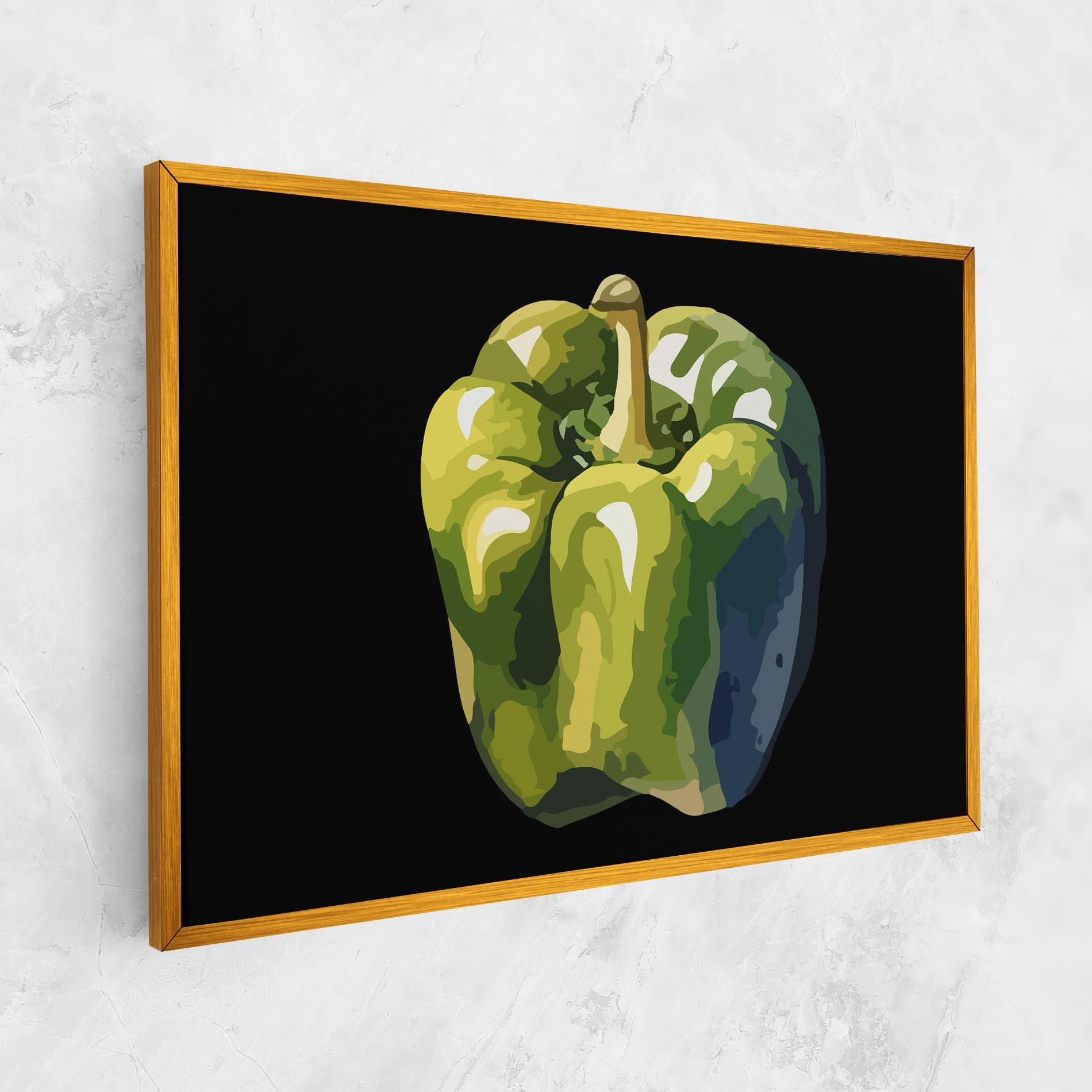 Tablou Canvas Bellpepper Green Grey mockup 1