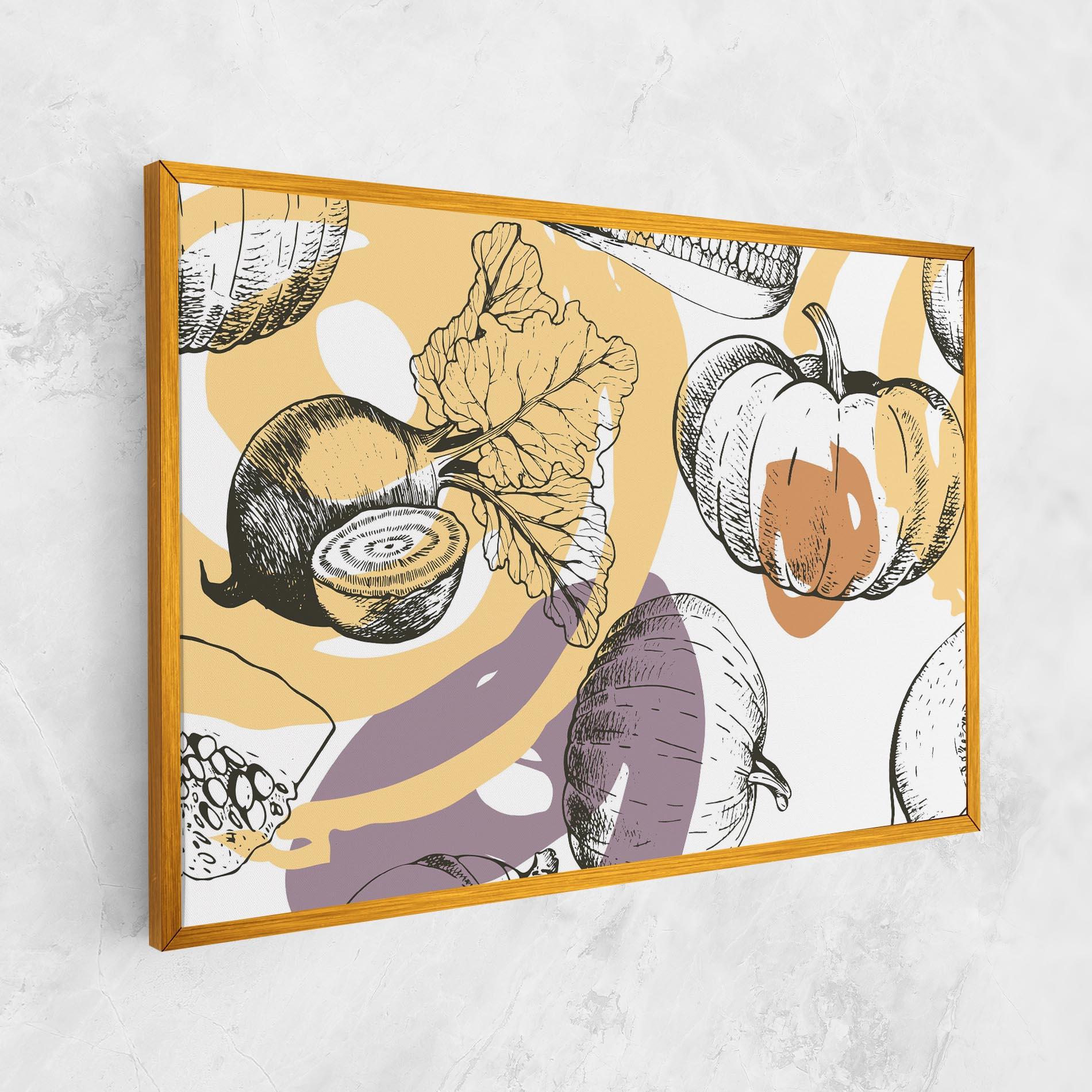 Tablou Canvas Cream Vegetables Art mockup 1