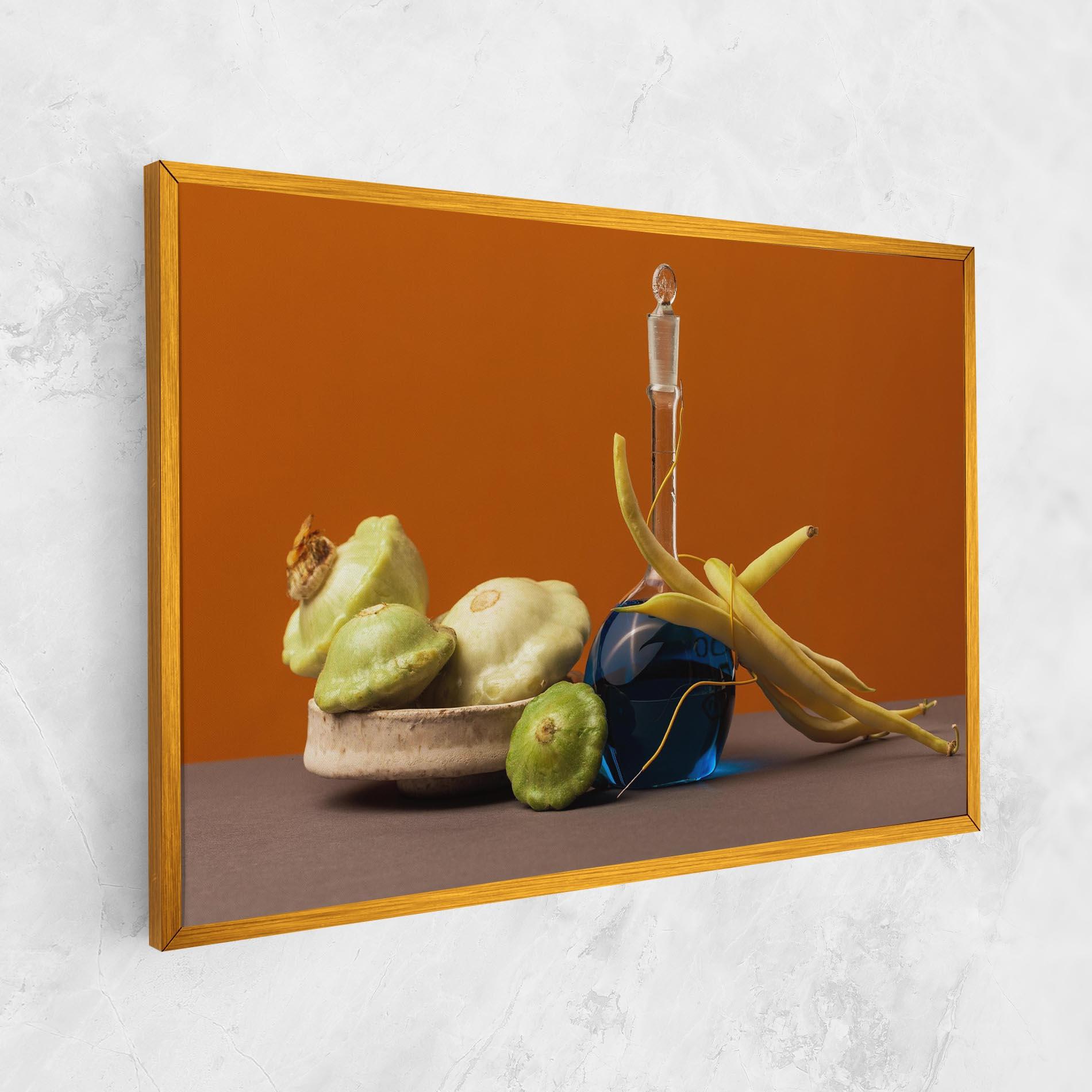 Tablou Canvas Vegetables Blue Liquid mockup 1