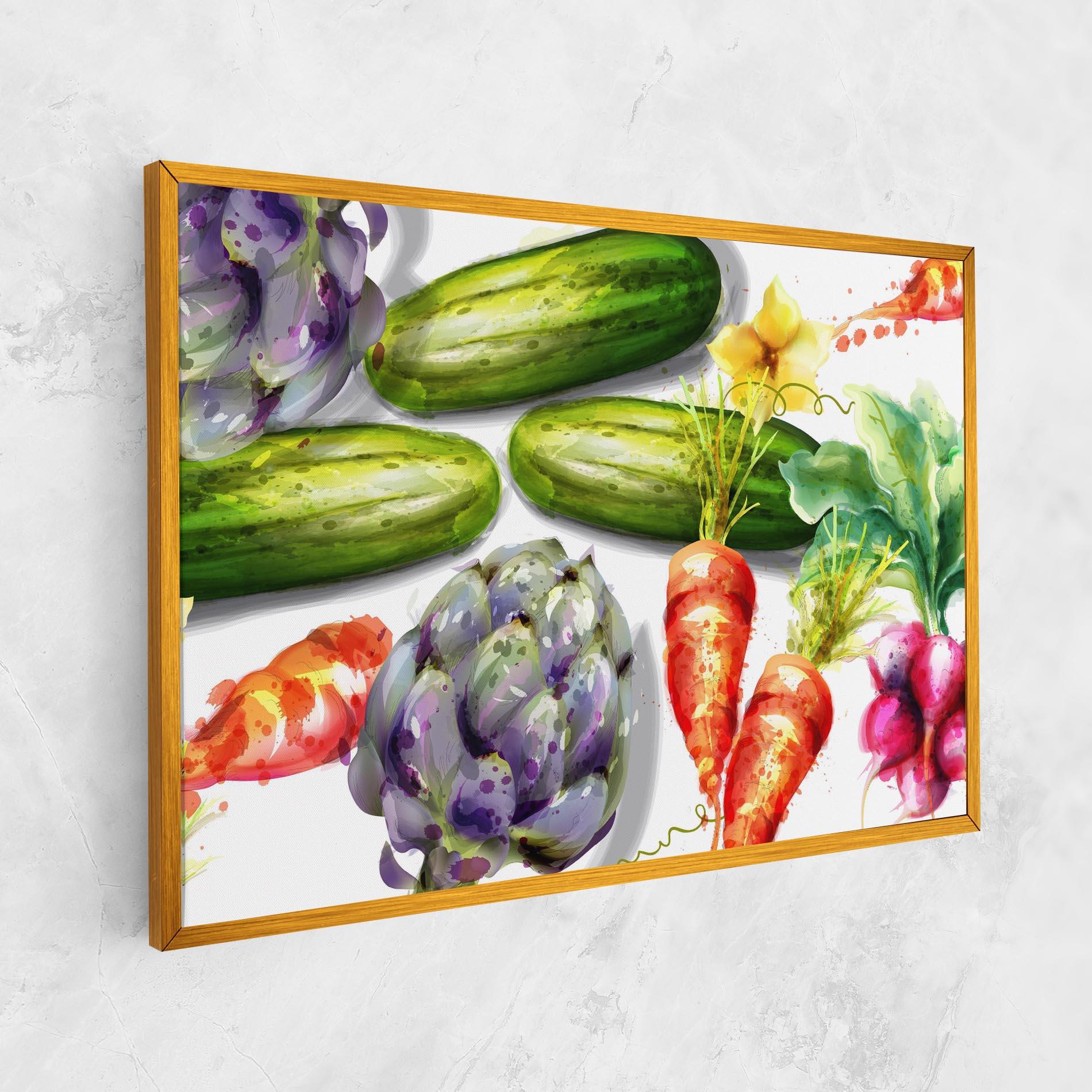 Tablou Canvas Watercolor Vegetables mockup 1