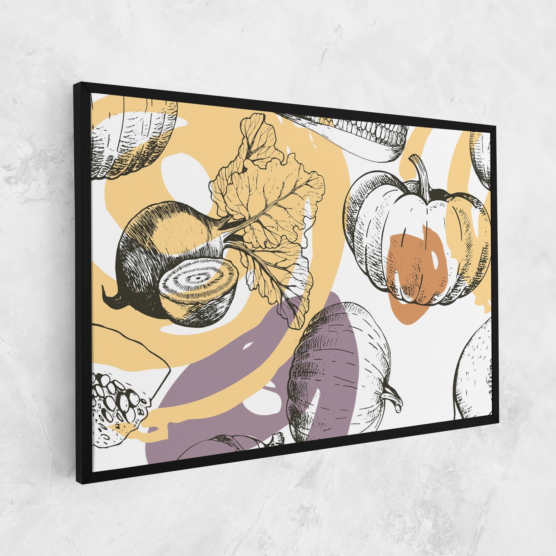 Tablou Canvas Cream Vegetables Art mockup 1