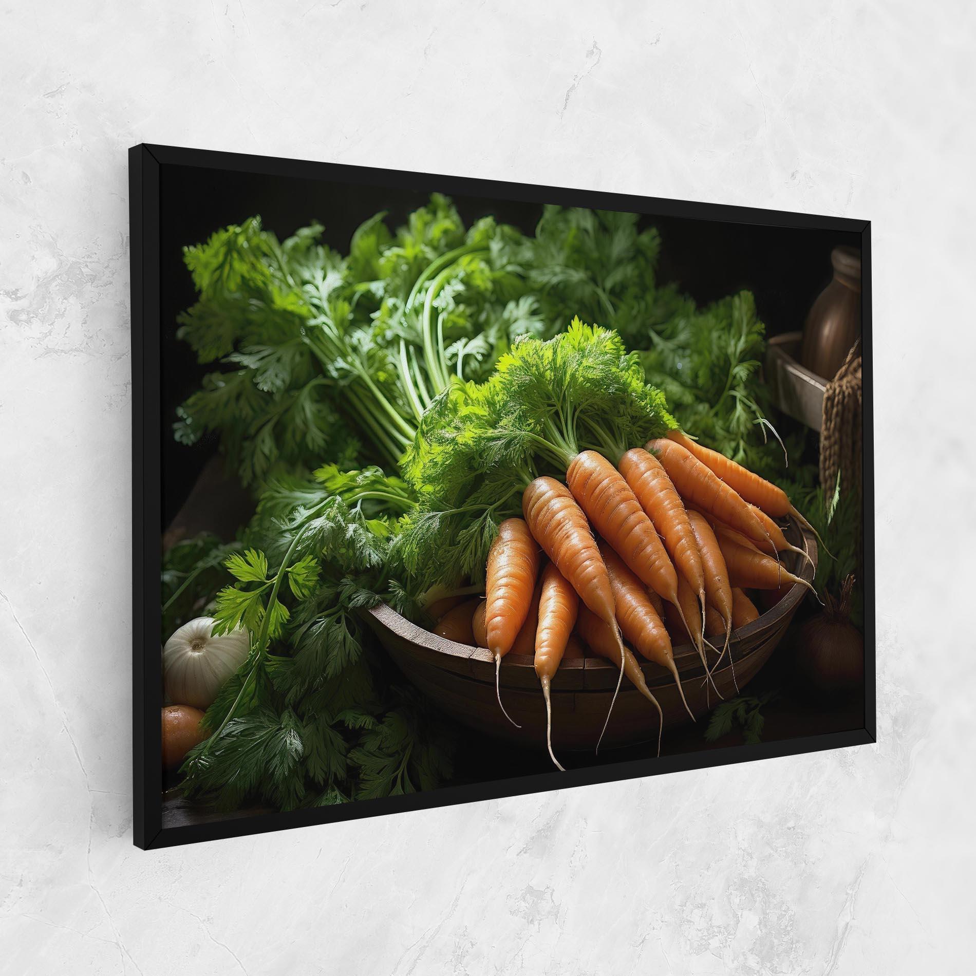 Tablou Canvas Fresh Carrots Basket mockup 1