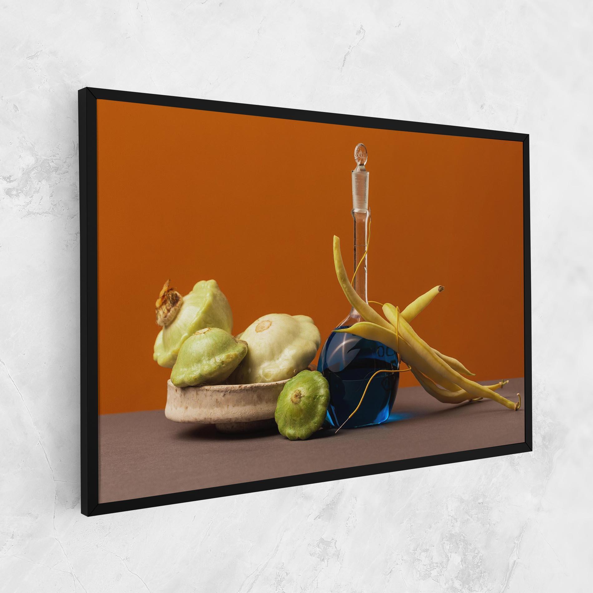Tablou Canvas Vegetables Blue Liquid mockup 1