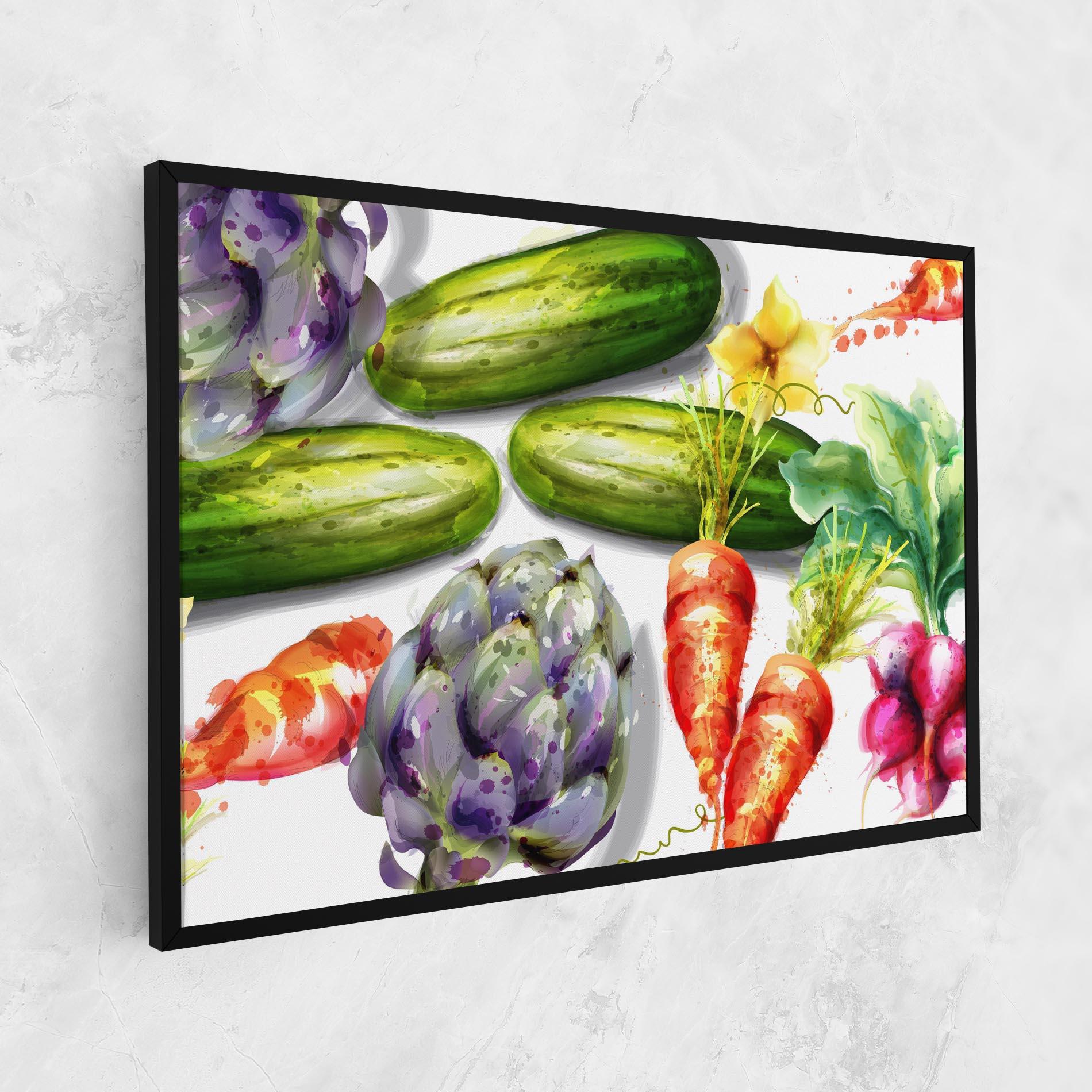 Tablou Canvas Watercolor Vegetables mockup 1