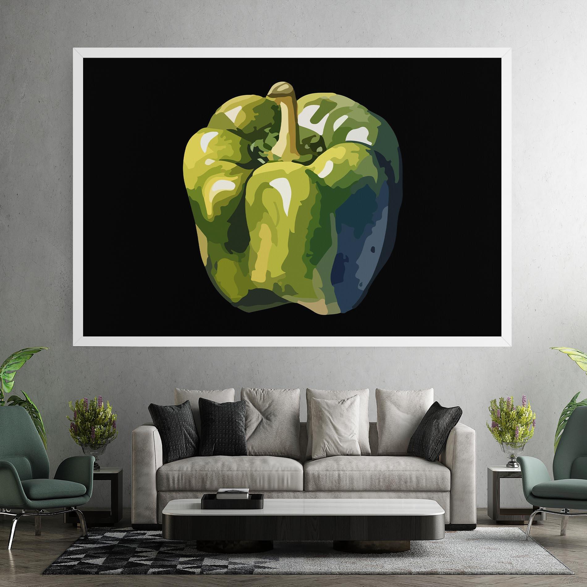 Tablou Canvas Bellpepper Green Grey mockup 7