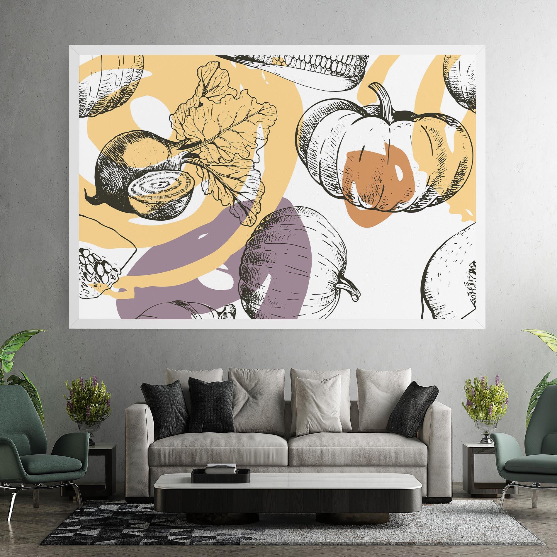 Tablou Canvas Cream Vegetables Art mockup 7