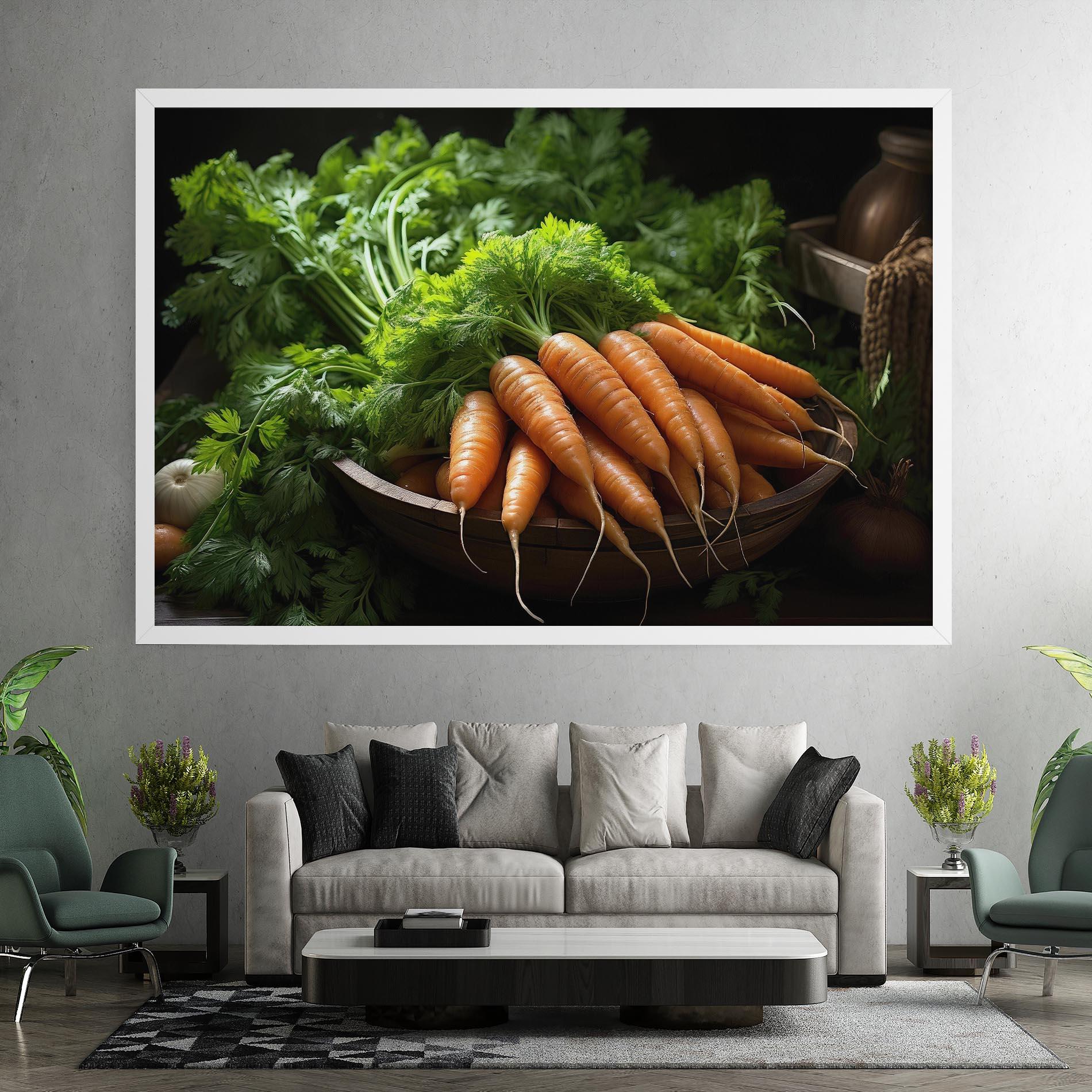 Tablou Canvas Fresh Carrots Basket mockup 7
