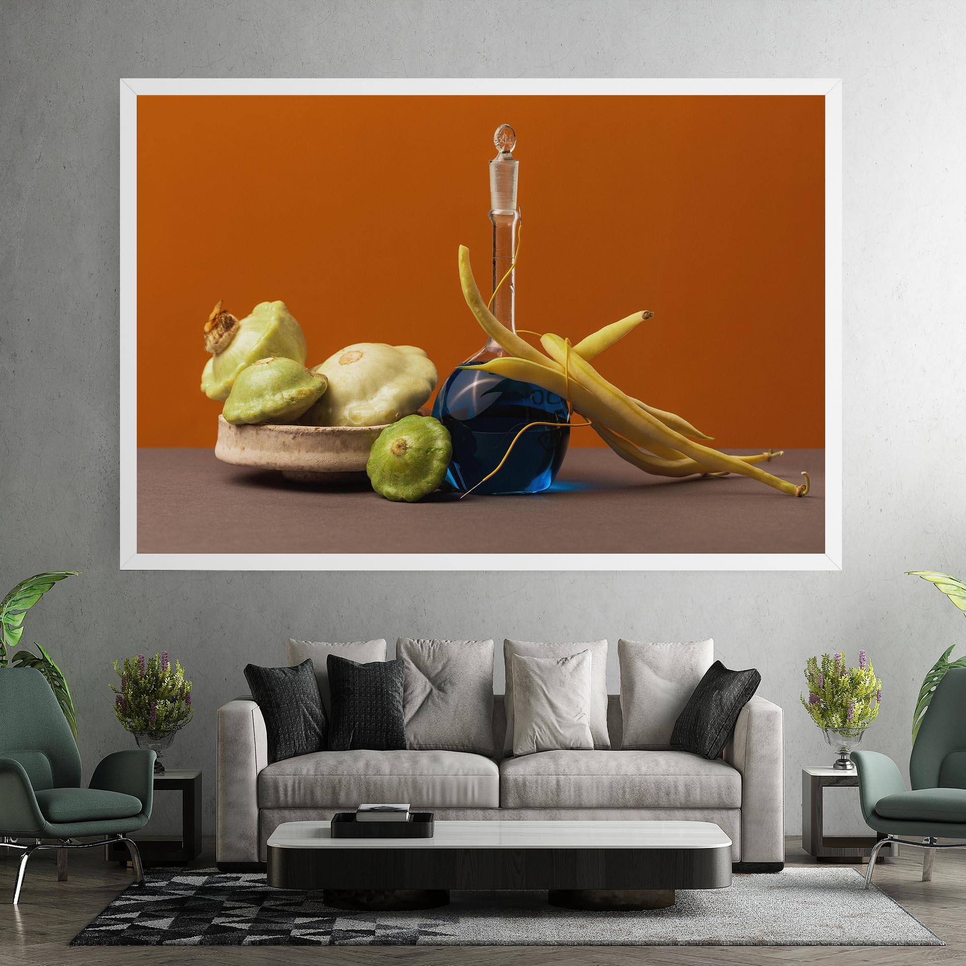 Tablou Canvas Vegetables Blue Liquid mockup 7