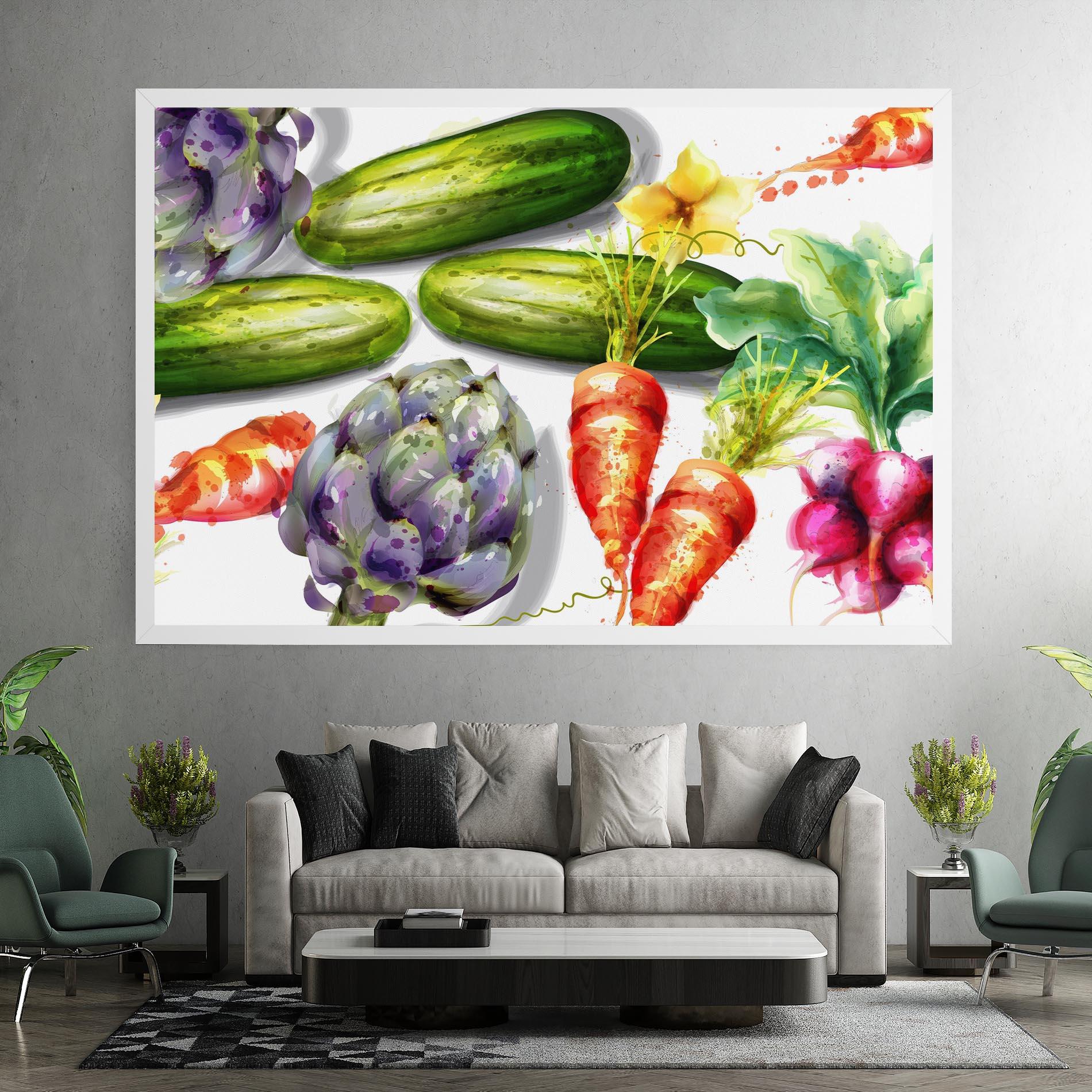 Tablou Canvas Watercolor Vegetables mockup 7
