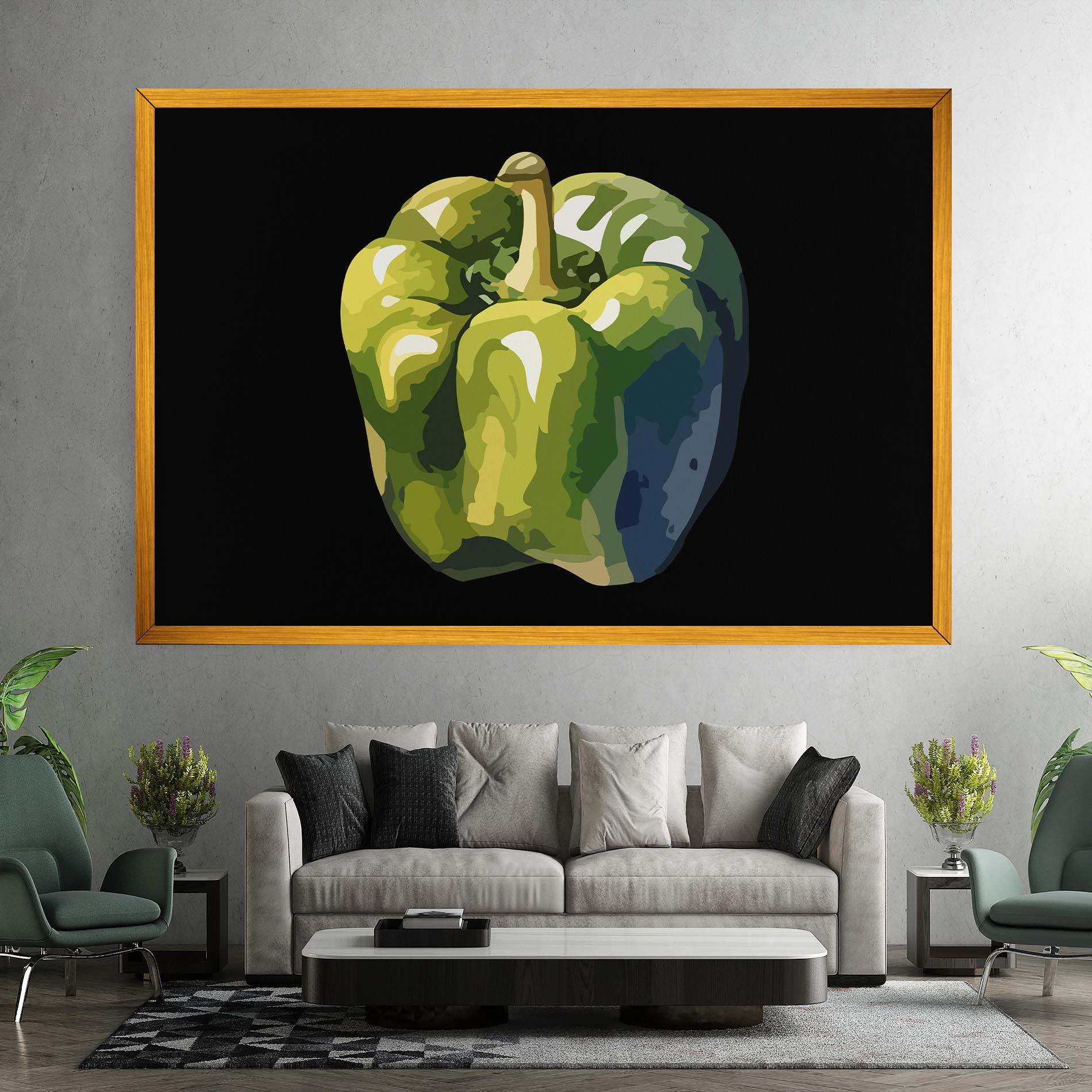 Tablou Canvas Bellpepper Green Grey mockup 7
