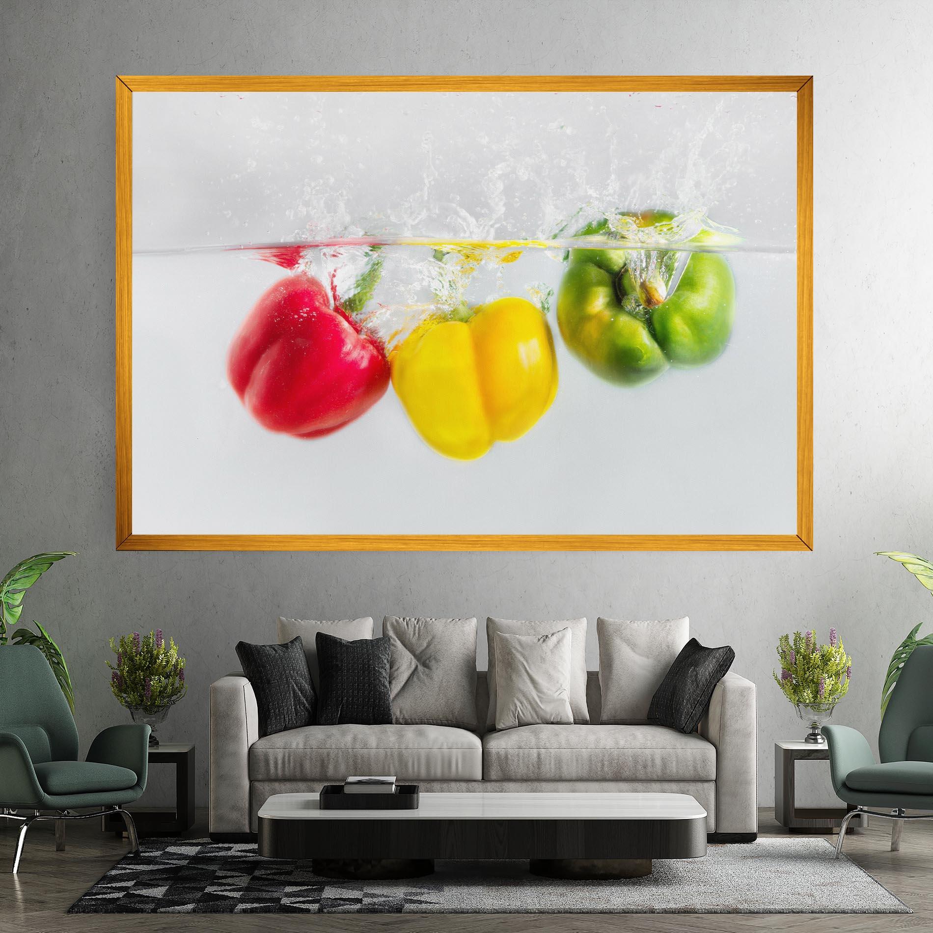 Tablou Canvas Bellpepper In Water mockup 7