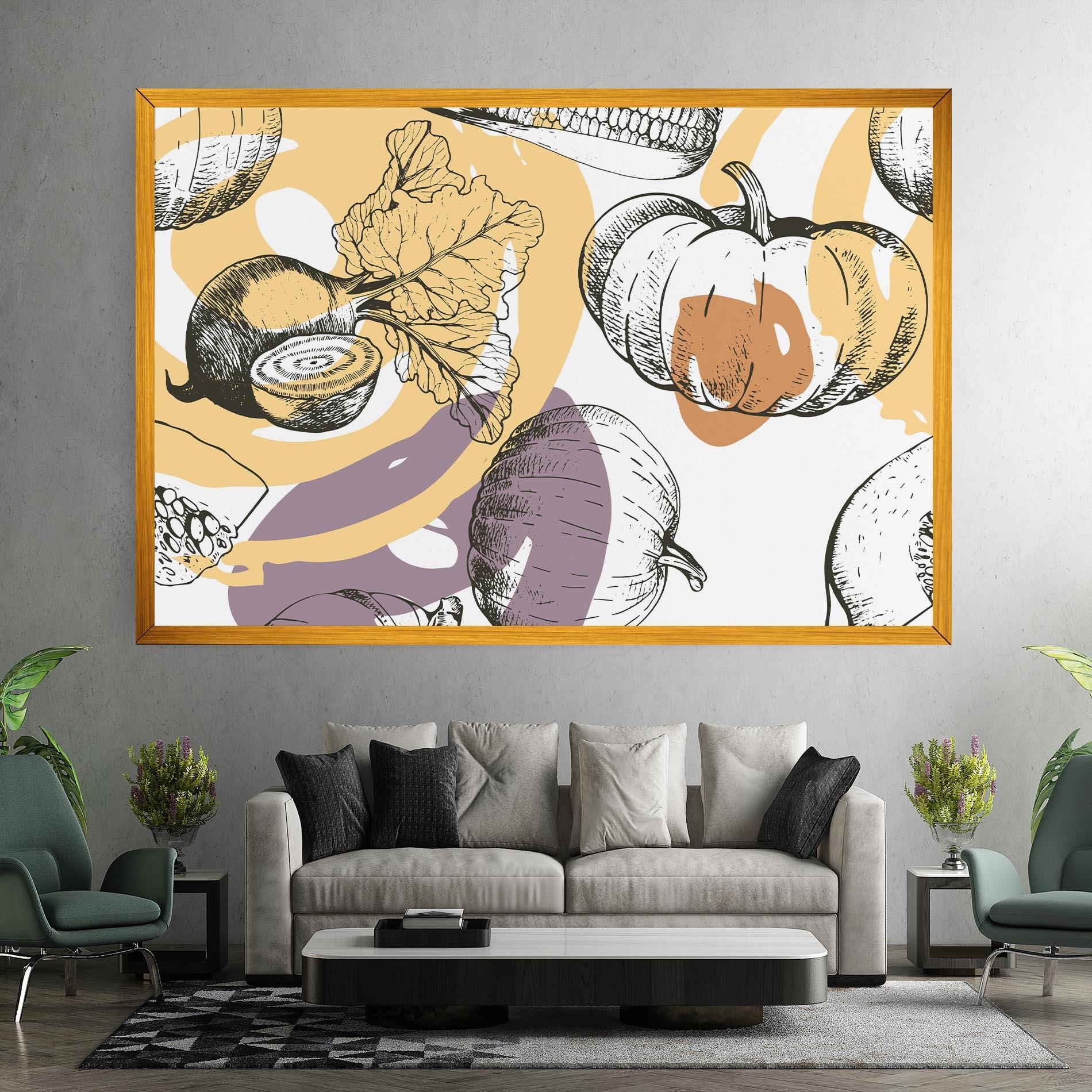 Tablou Canvas Cream Vegetables Art mockup 7