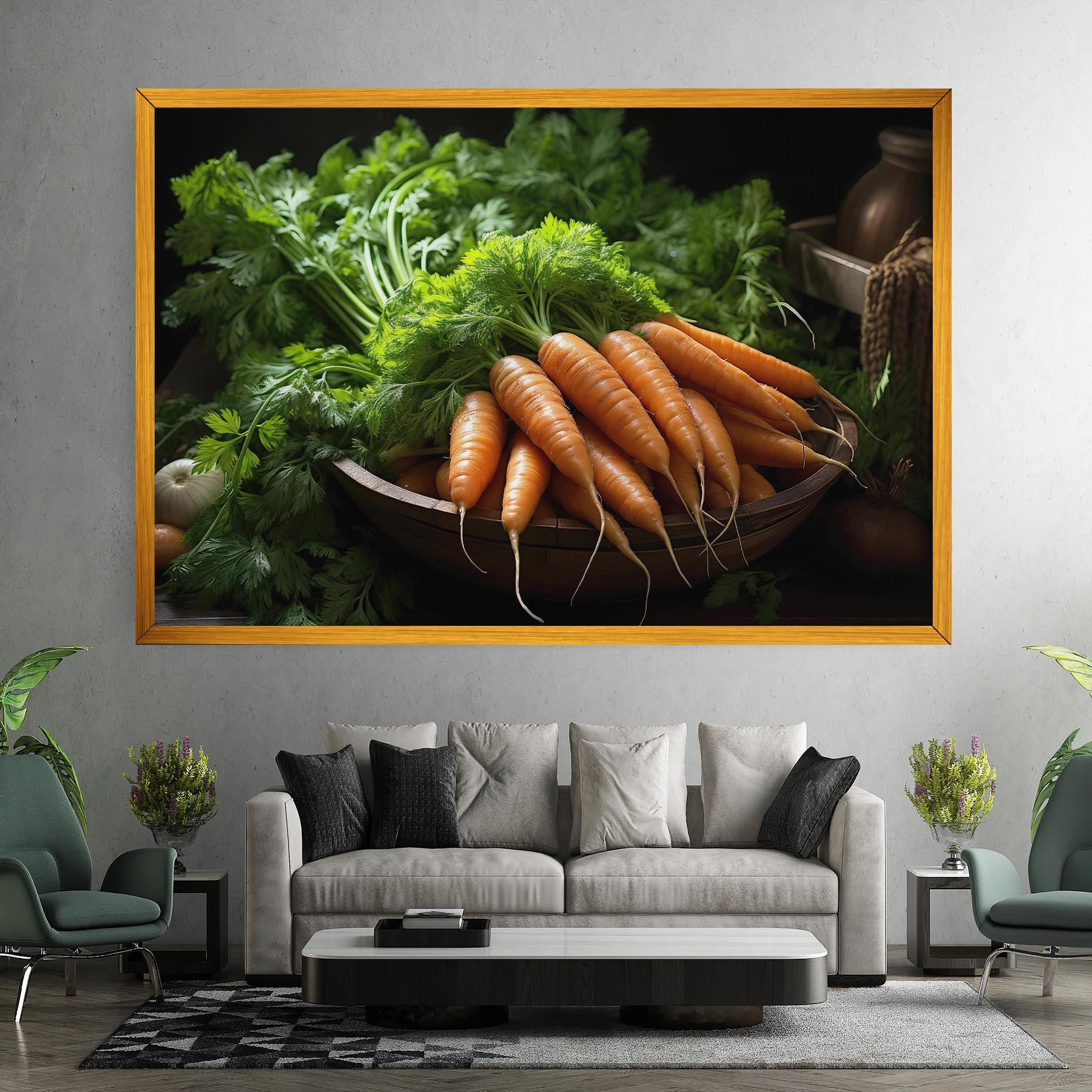 Tablou Canvas Fresh Carrots Basket mockup 7
